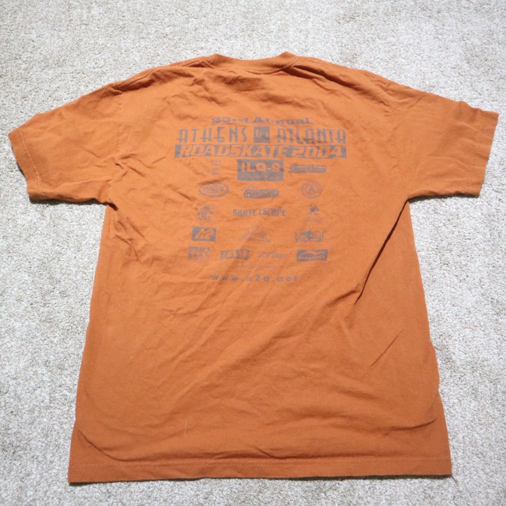 Vintage Nike Shirt Adult Size L Large 2004 Athens to Atlanta Roadskate Olympics Orange Mens Size US L / EU 52-54 / 3 - 7 Thumbnail