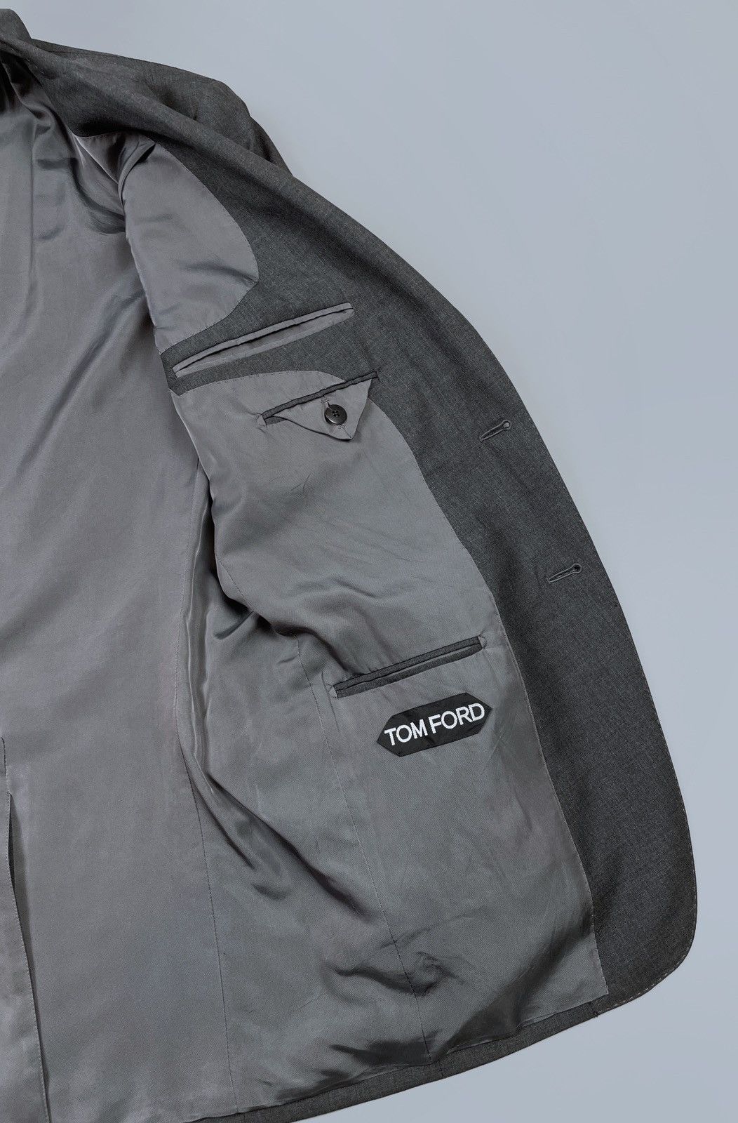 Tom Ford TOM FORD Base F 100% Wool Solid Suit Jacket Pants Size 48R Size 48R - 17 Thumbnail