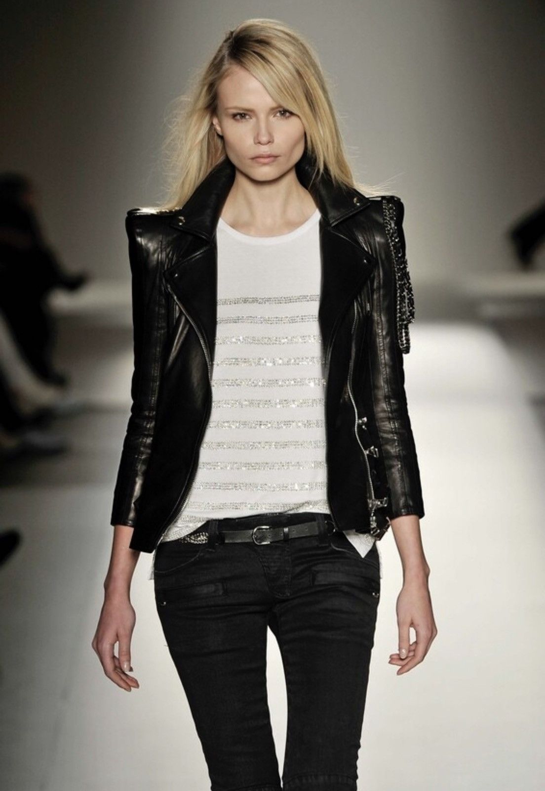 Balmain BALMAIN Decarnin FW 2009 Waxed Biker Black Denim Jeans Zip Size US 28 / EU 44 - 4 Thumbnail