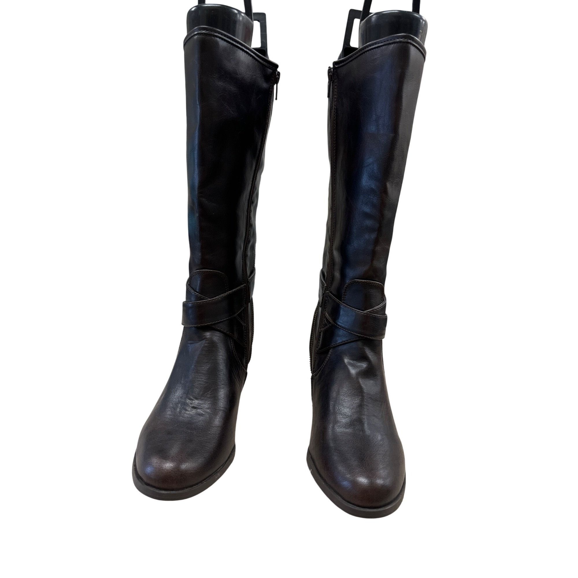 Designer Rialto Womens Brown Leather Knee-High Boots Size 10M SKU 696 Size US 10 / IT 40 - 7 Thumbnail