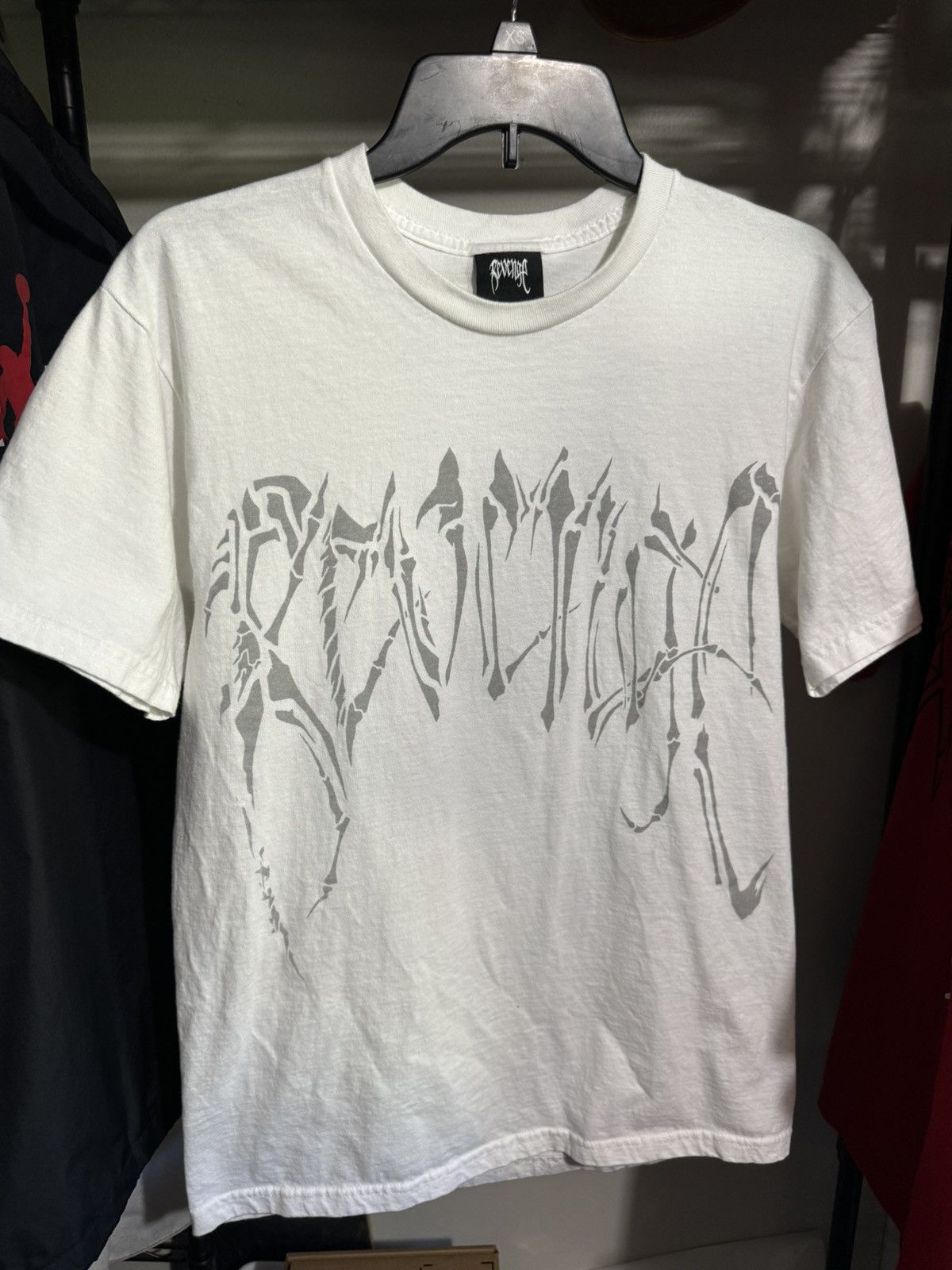 Revenge Bones selling Tee White LARGE