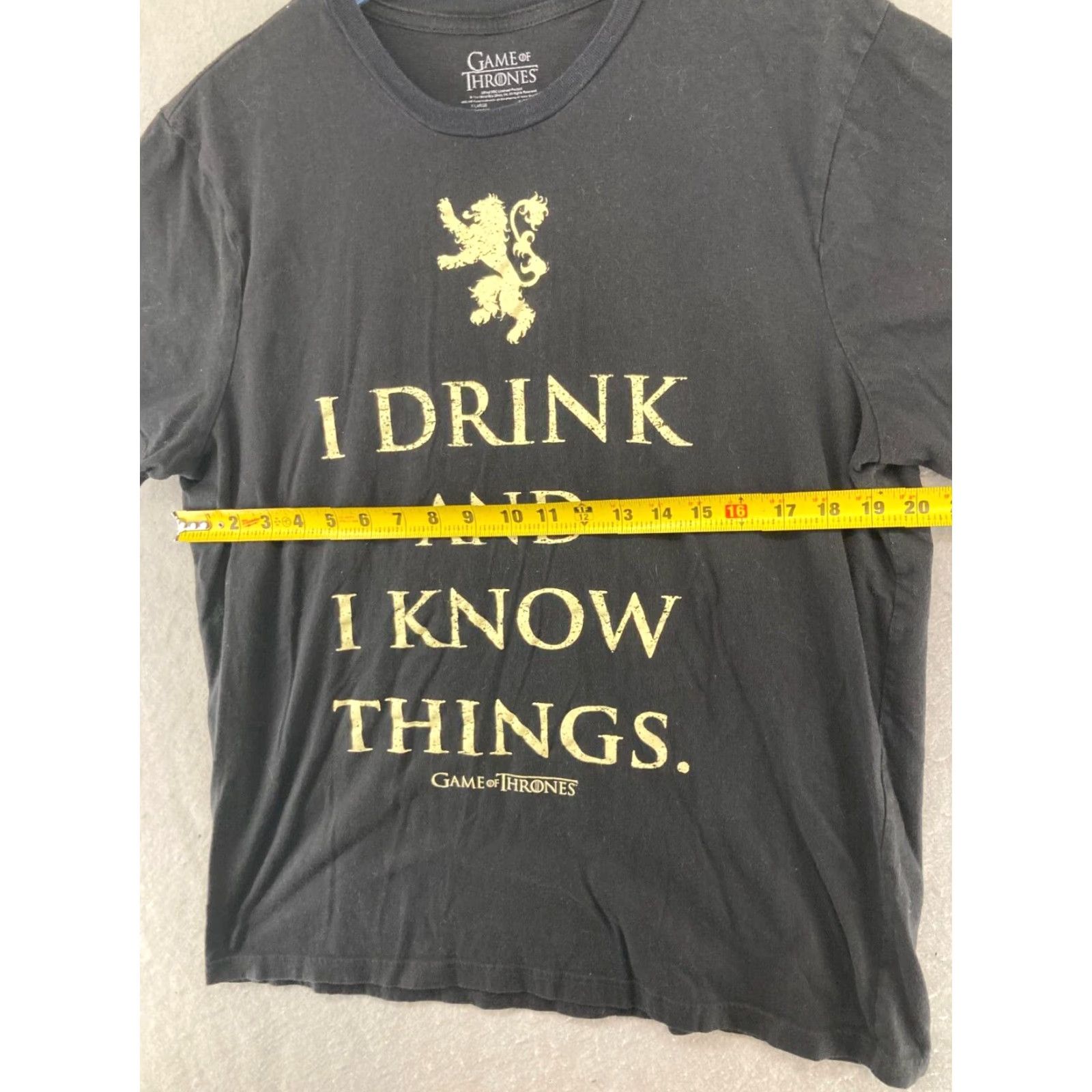 Vintage VINTAGE If I Drink and I Know Things T Shirt Mens XL Black Game of Thrones Shirt Men XL Black 90s Theme Mens Size US XL / EU 56 / 4 - 2 Thumbnail