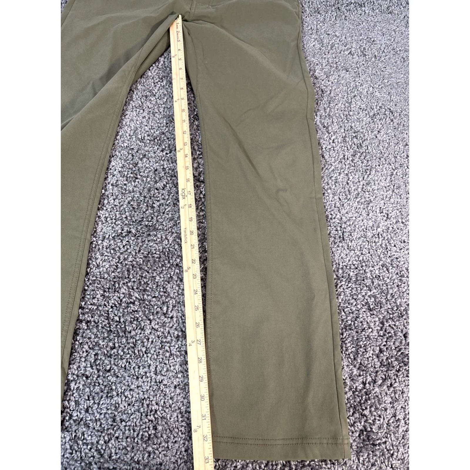 Prana Prana Pants Slim Fit 34x33 Green Nylon Hiking Outdoor Work Men Chino Stretch Straight 33 Inseam Regular Size US 34 / EU 50 - 2 Thumbnail