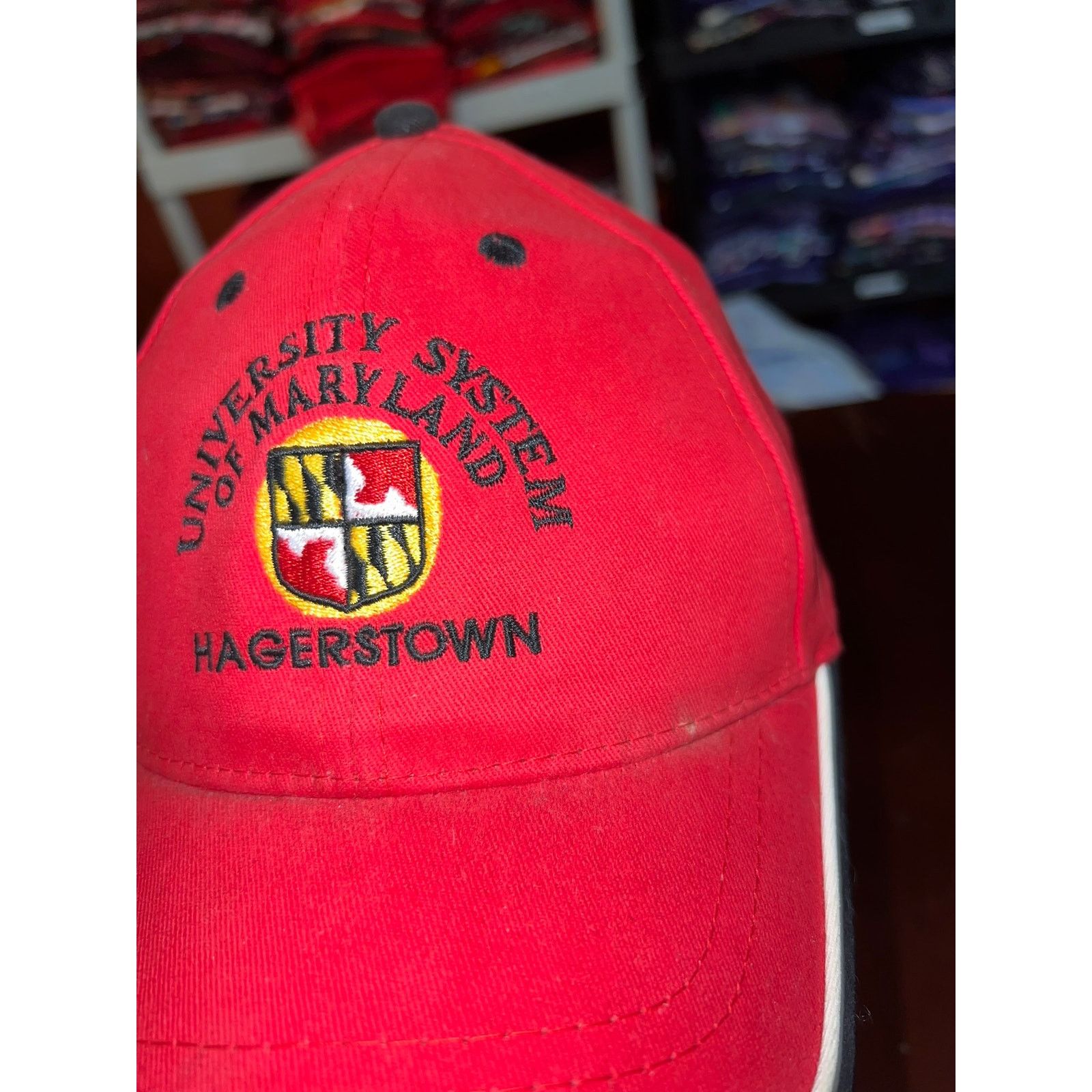 Vintage University Of Maryland Hat Hagerstown System Cap College OS Size ONE SIZE - 3 Thumbnail