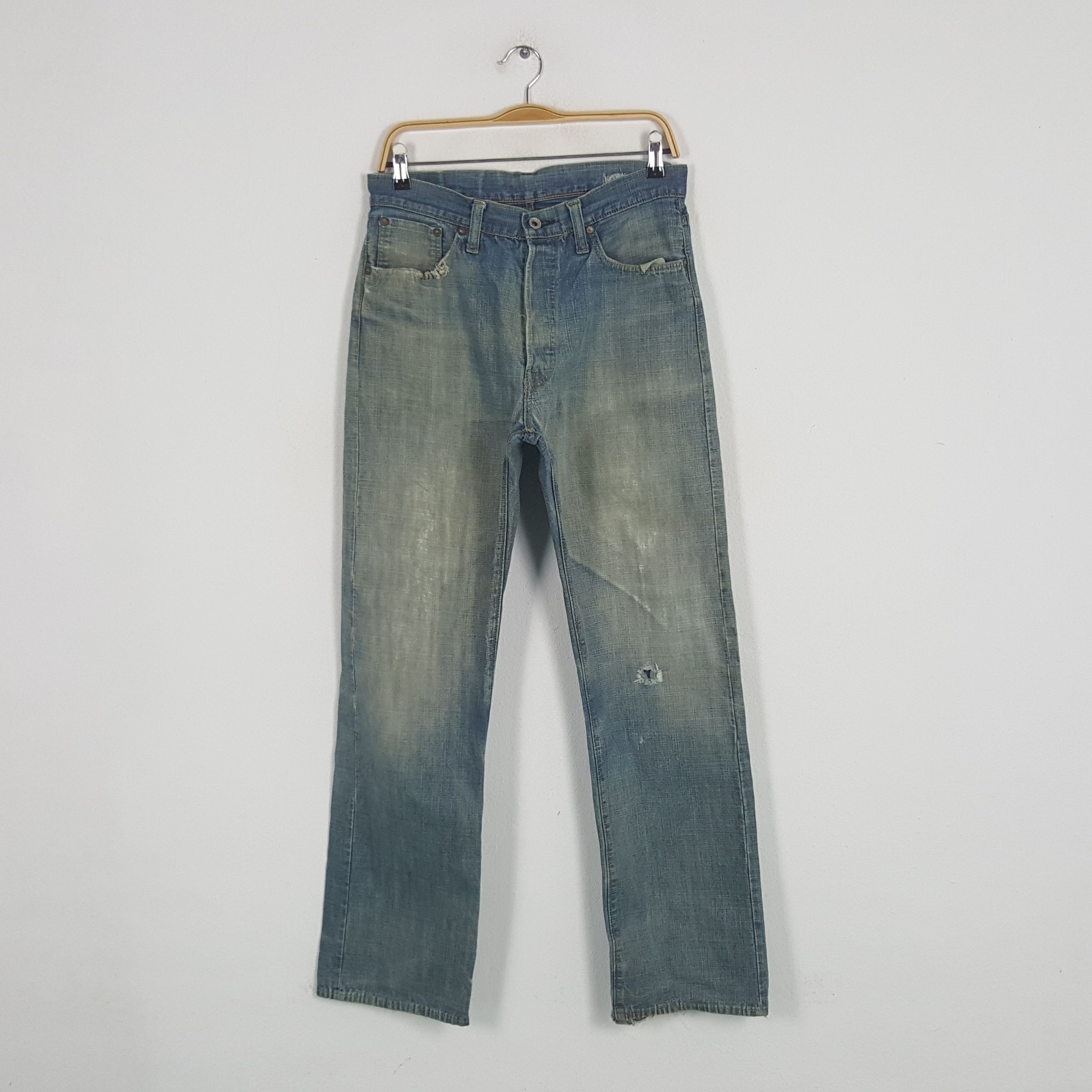Sugar Cane × Vintage Vintage Sugar Cane Selvedge Japanese Distressed Denim Jeans Size US 31 - 1 Thumbnail