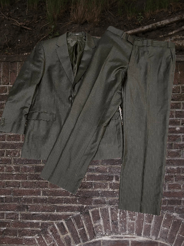 Balmain Vintage Balmain Paris Striped Men suit, Blazer and Pants Size 44R - 1 Thumbnail