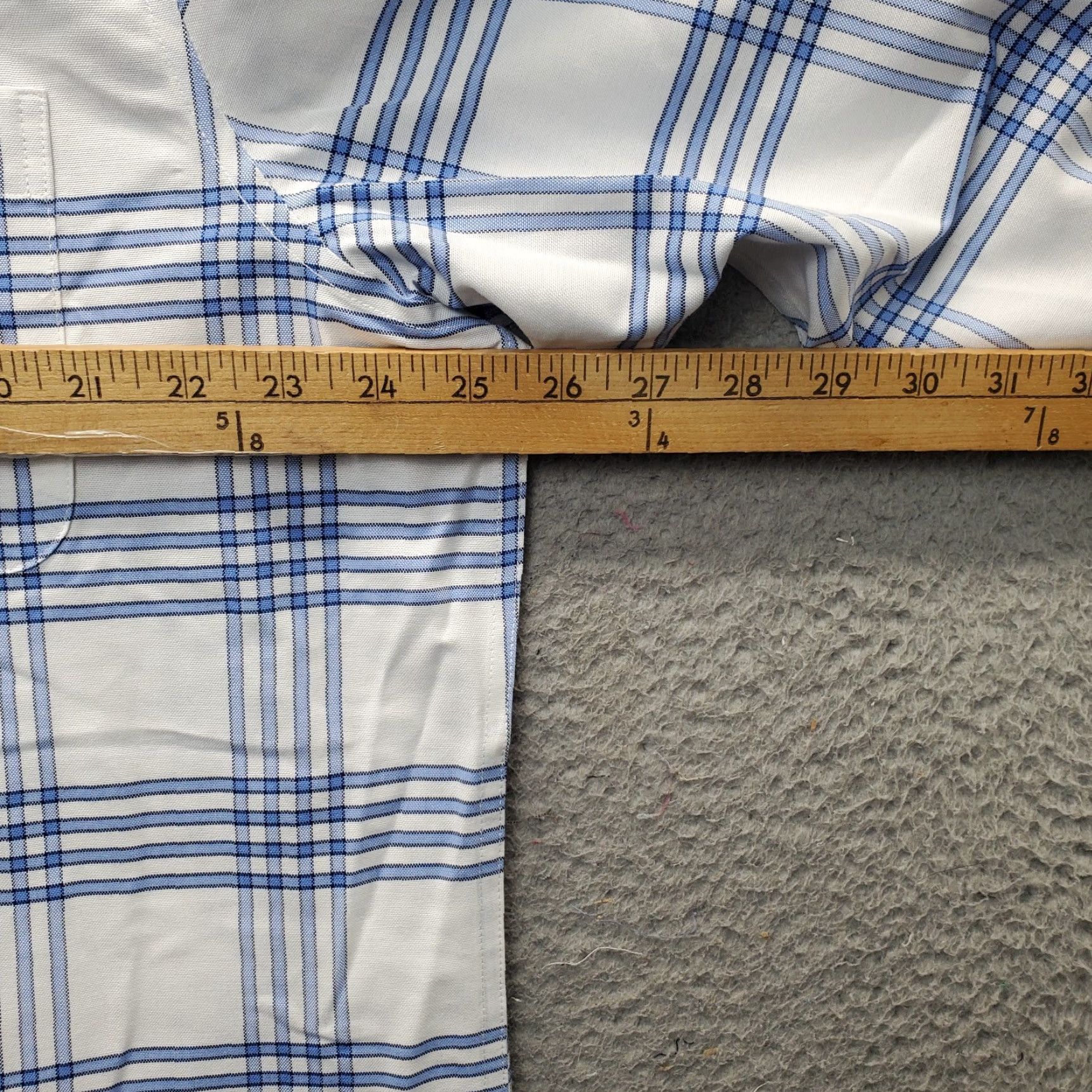 Stafford Stafford Mens Dress Shirt XL Multi Plaid Regular Collar Button Down Size 46R - 4 Thumbnail
