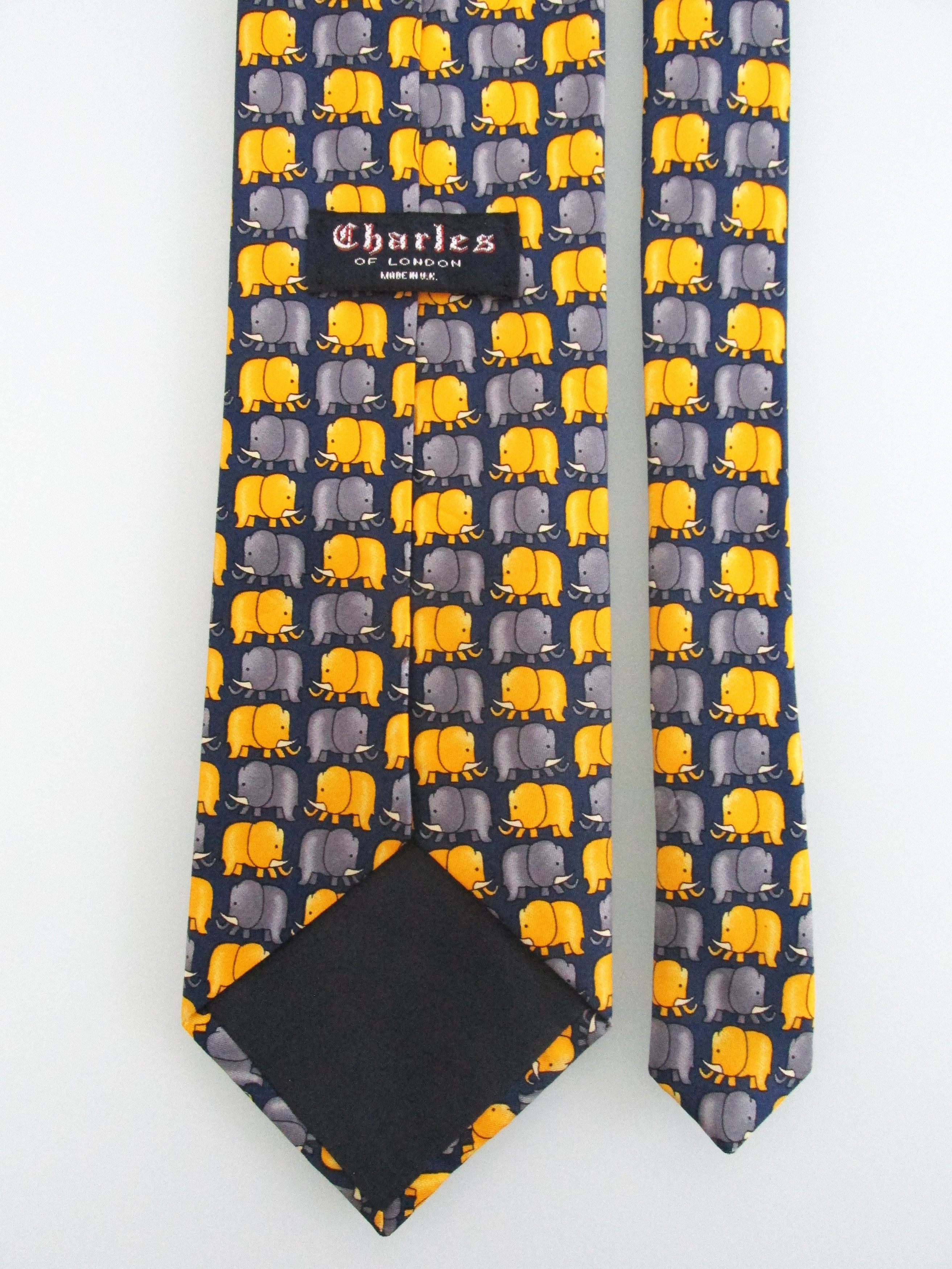 Other Elephant (NWOT) Men's Silk Tie by Charles of London Size ONE SIZE - 4 Thumbnail