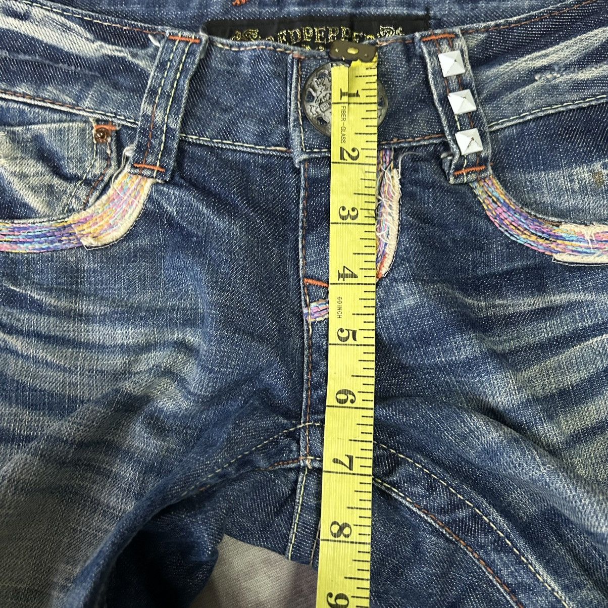 Ed Hardy Y2K Red Pepper Washed Flared Jeans Size 28" / US 6 / IT 42 - 17 Thumbnail
