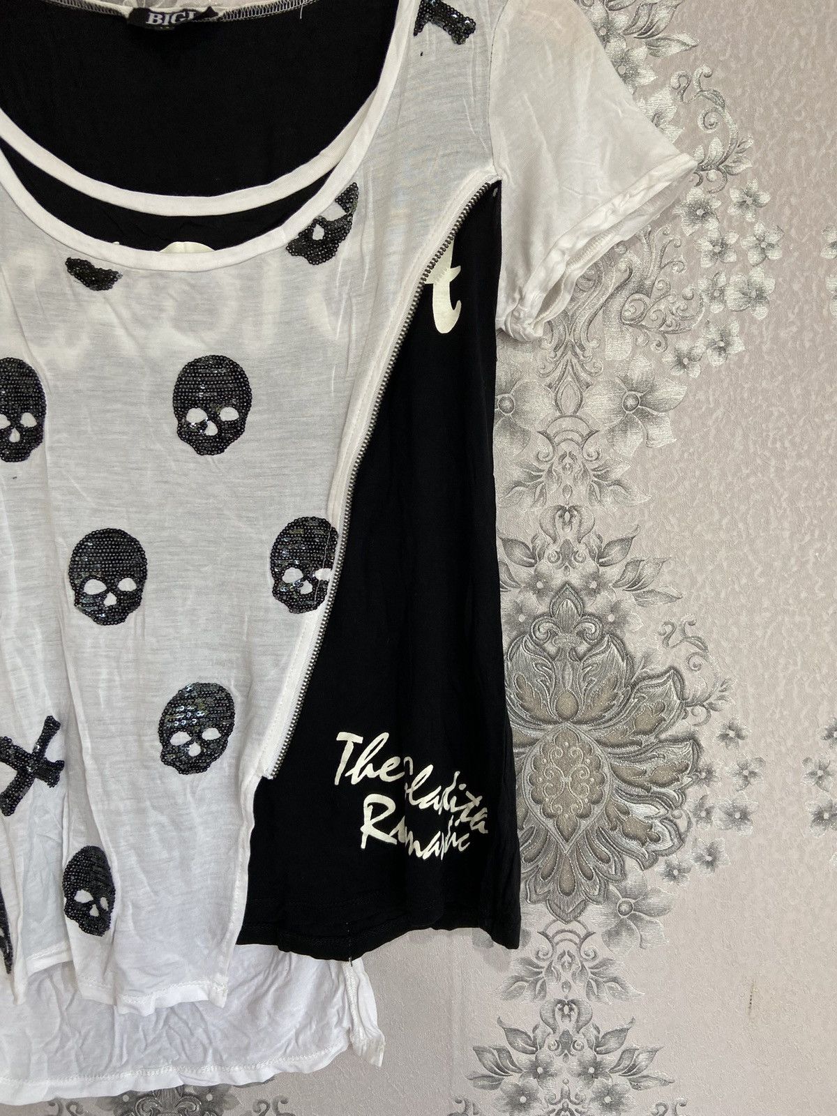 BIGI BIGI Skulls Double Layer Tshirt Size M / US 6-8 / IT 42-44 - 5 Thumbnail