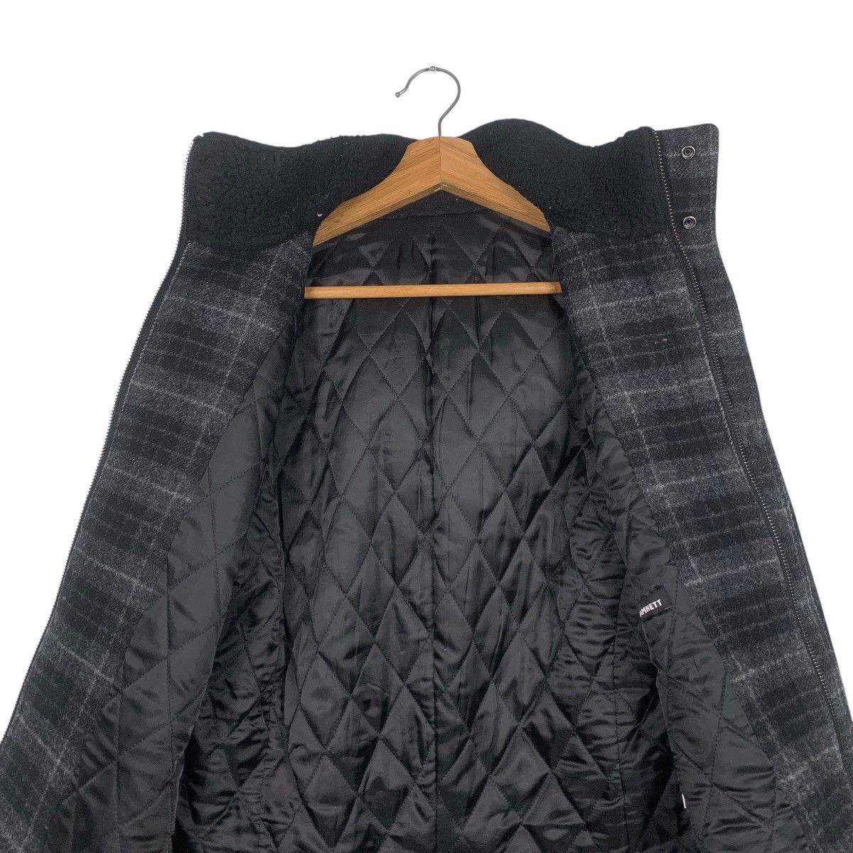 Katharine Hamnett London HAMNETT Coat Checked Wool Duffle Coat #1796-C15 Size US M / EU 48-50 / 2 - 13 Thumbnail