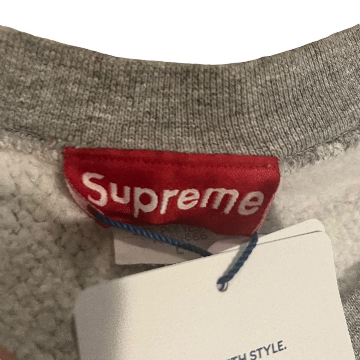Supreme VINTAGE 1995 Supreme Orange on Grey Box Logo Sweatshirt Size US L / EU 52-54 / 3 - 11 Thumbnail