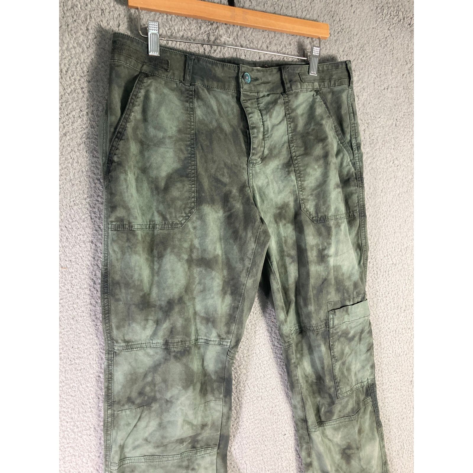 Other Womens Cargo Pants Size 31 Green Comfortable Size 31" - 6 Thumbnail