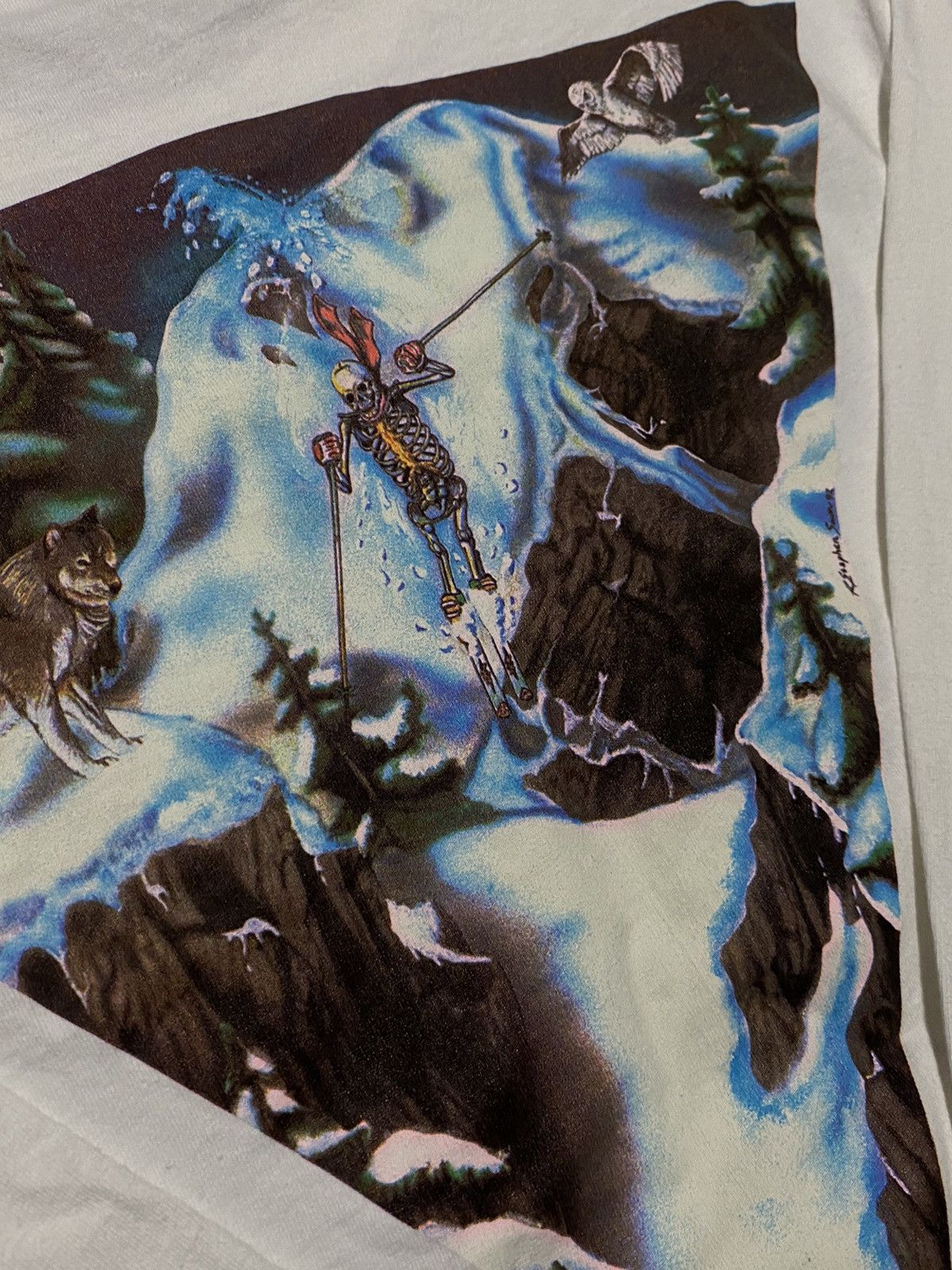 Vintage Vintage 1992 Grateful Dead Winter Ski Skull longsleeve Size US L / EU 52-54 / 3 - 6 Thumbnail