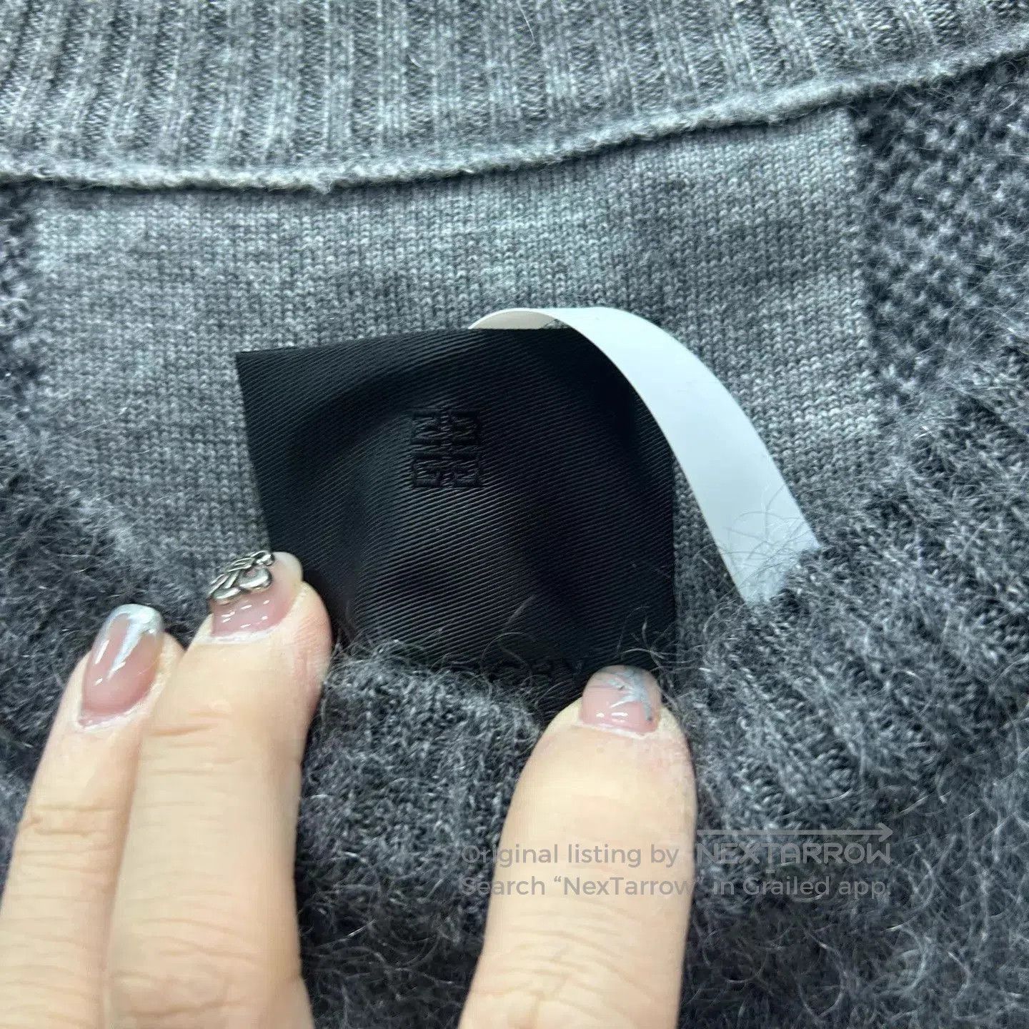 Givenchy Gray Fuzzy Long Sleeve Sweater - Size L. Size US L / EU 52-54 / 3 - 3 Thumbnail