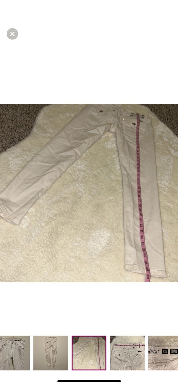 Miss Me Miss me white skinny jeans size 28 Size 28" / US 6 / IT 42 - 4 Thumbnail
