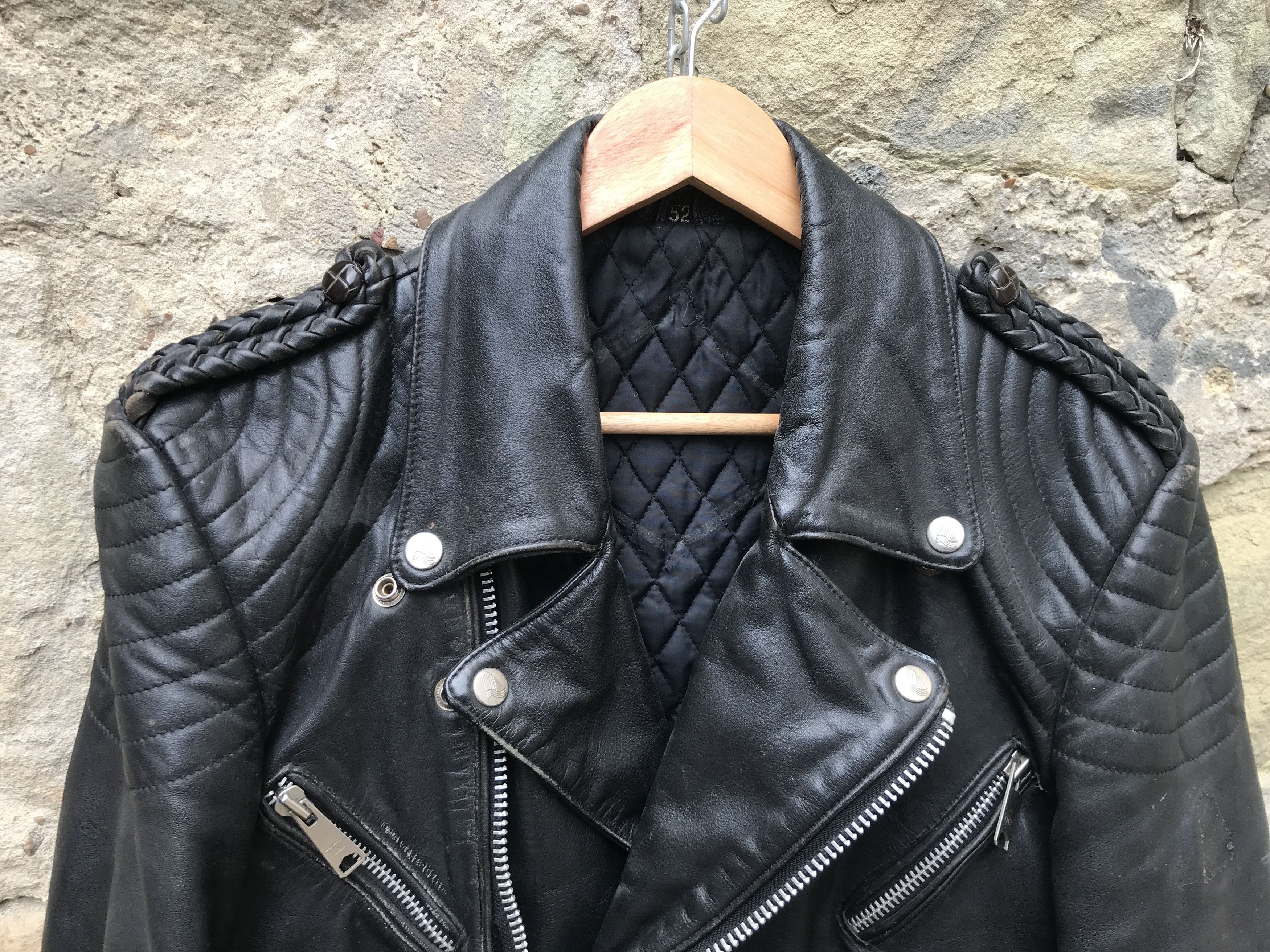 Vintage Rare Vintage 80s German Motorcycle Leather Biker Jacket Size US M / EU 48-50 / 2 - 2 Thumbnail