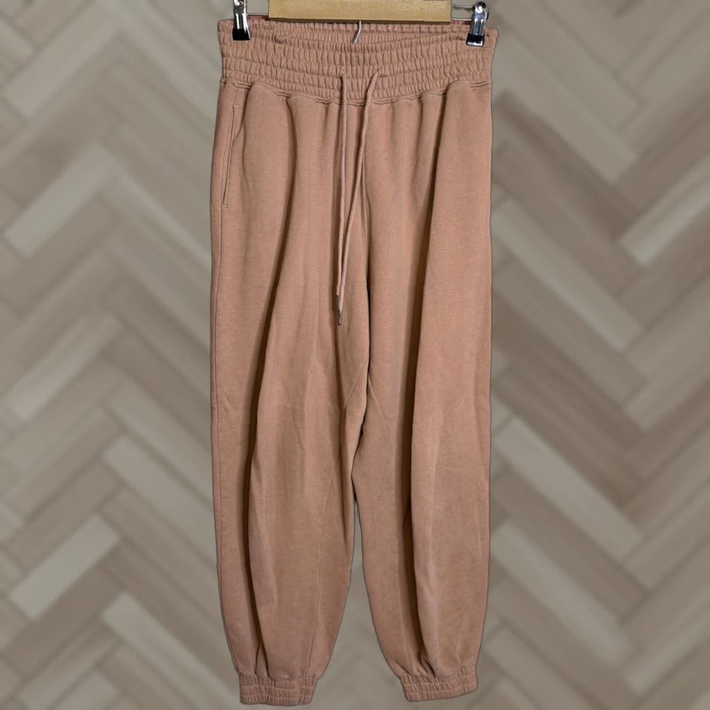 Abercrombie & Fitch Abercrombie & Fitch Sweatpants Brown Beige Lounge Pants Size Medium Women Tapered Knit Elastic Waist Casual Activewear Flecked Pattern Size 32" / US 10 / IT 46 - 1 Thumbnail