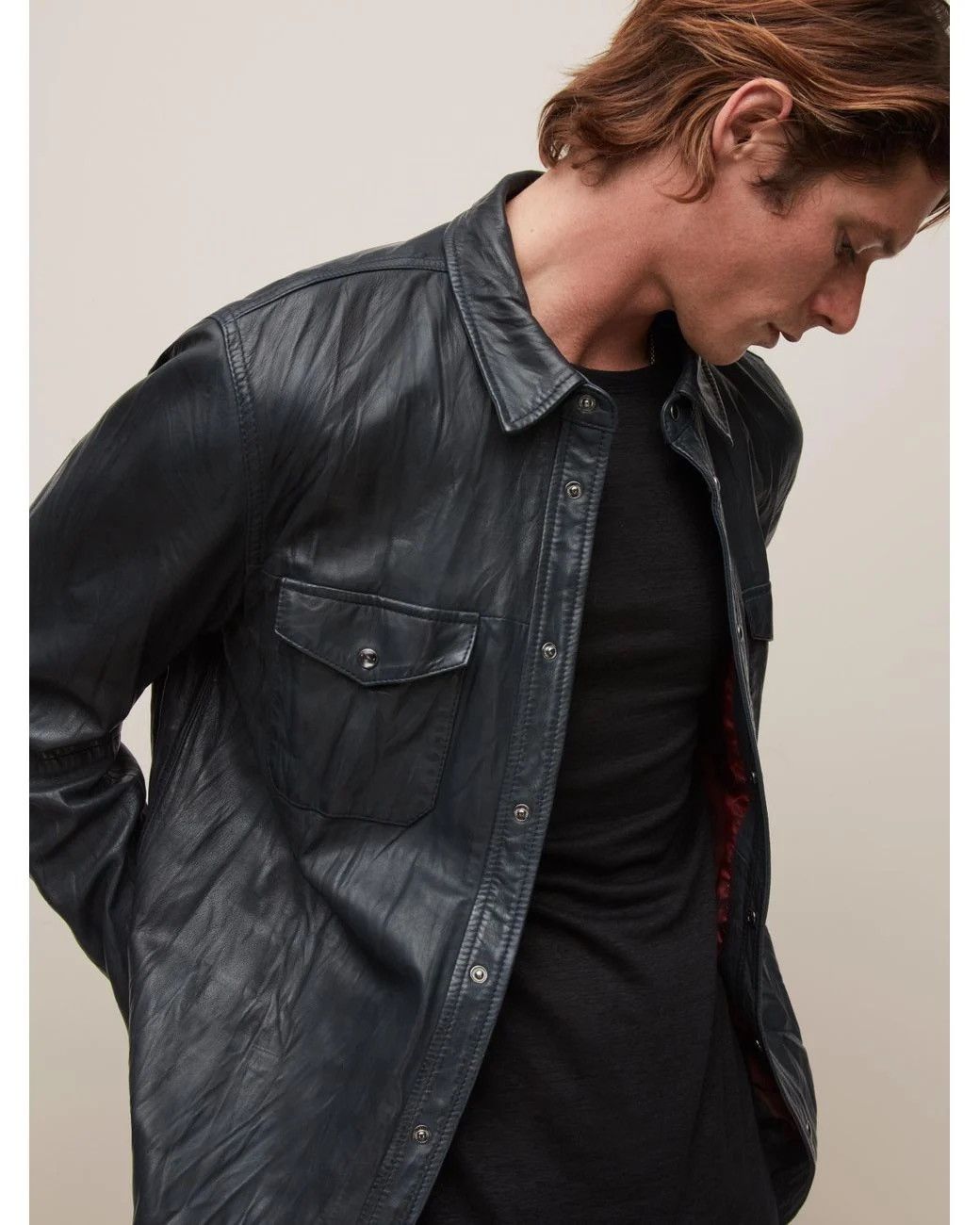 John Varvatos Lionel leather shirt jacket. Medium Size US M / EU 48-50 / 2 - 2 Thumbnail
