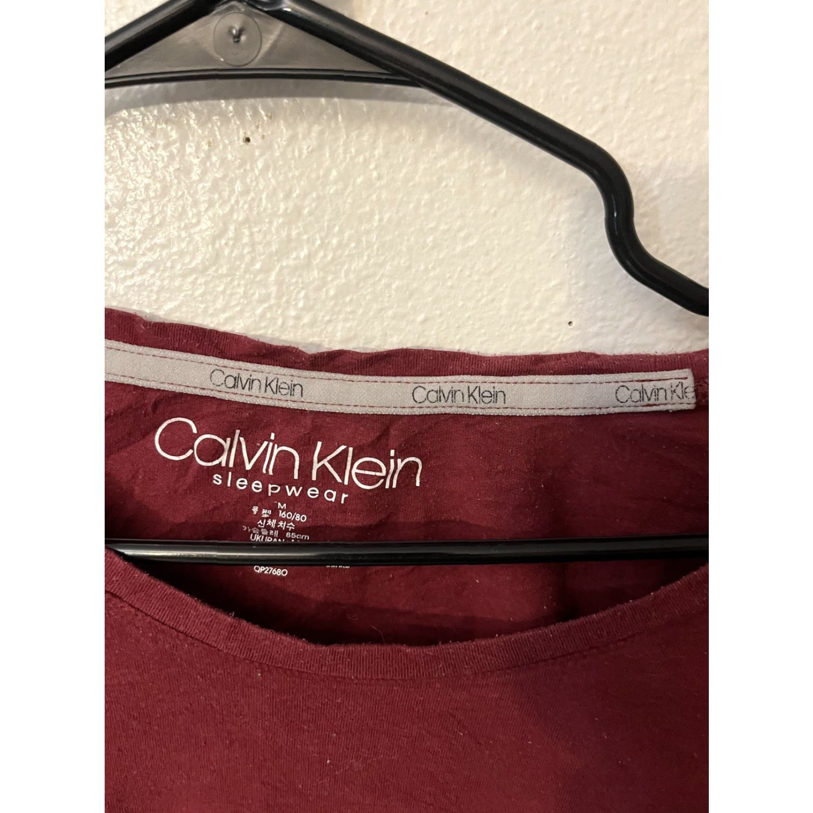 Calvin Klein VINTAGE Calvin Klein Sleepwear Shirt Women M Red Round Neck Long Sleeve Pullover Logo Comfort Classic 90s Mens Womens Size M / US 6-8 / IT 42-44 - 3 Thumbnail