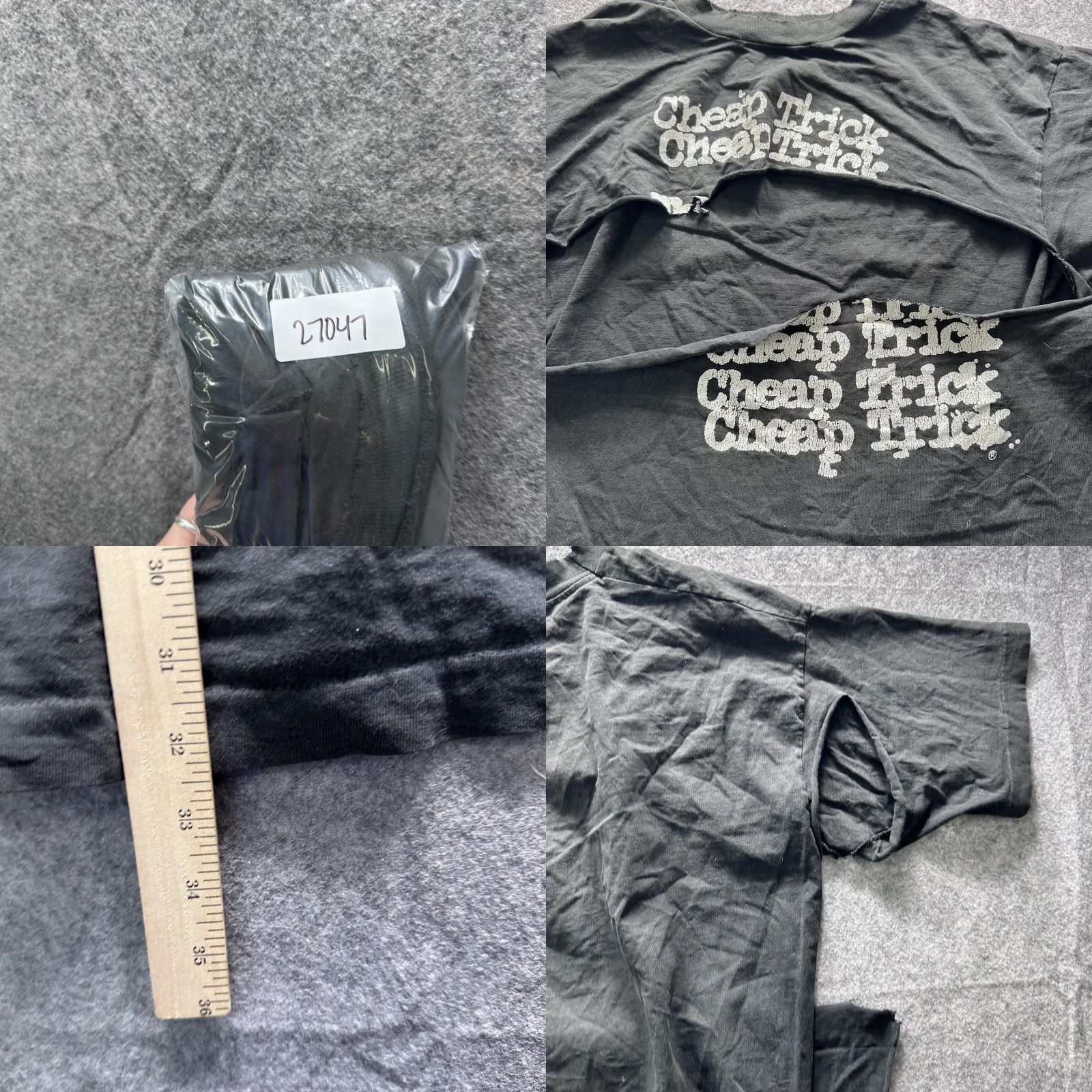 Vintage VINTAGE Cheap Trick Shirt Mens Large Black Rock Band Graphic Tee DIY Distressed Size US L / EU 52-54 / 3 - 8 Thumbnail