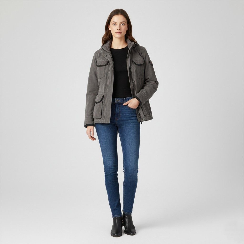 Wellensteyn Wellensteyn Woman M Jacket Grey Shiny Detachable 1349 Size M / US 6-8 / IT 42-44 - 1 Thumbnail