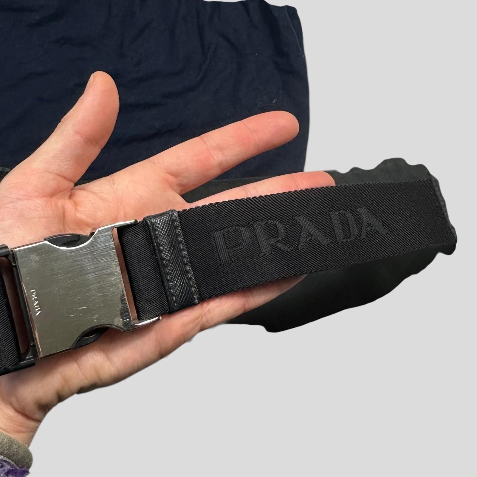 Prada Prada Milano Plaque Logo Black Nylon Crossbody Beltbag Size ONE SIZE - 2 Thumbnail