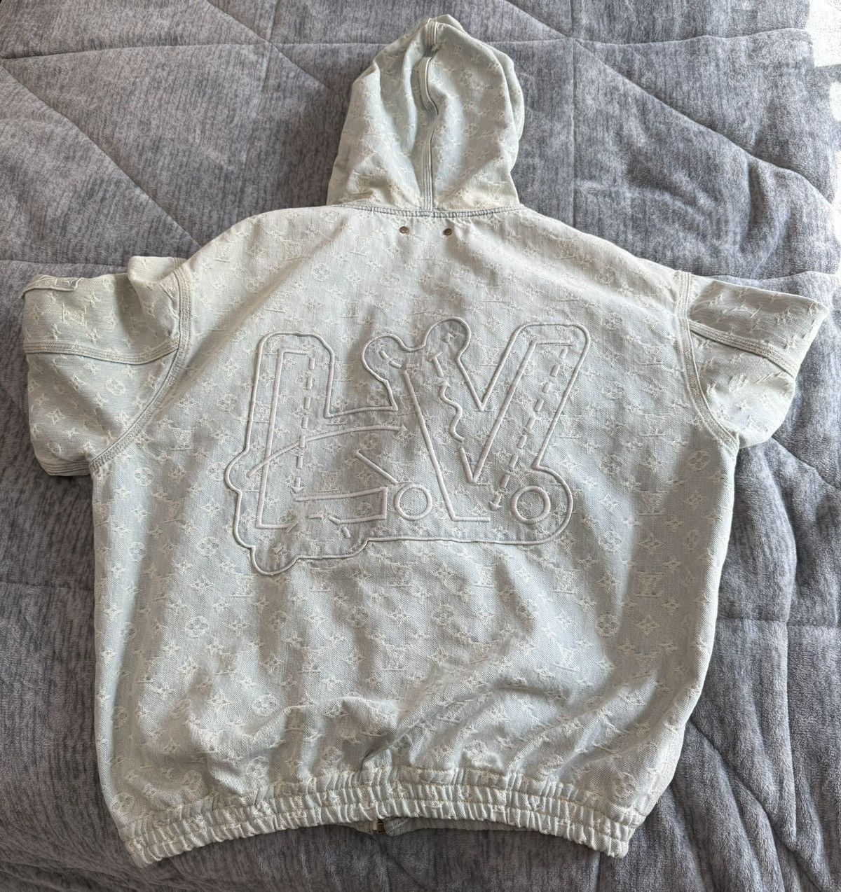 Louis Vuitton Louis Vuitton x NBA Denim Hoodie Size US M / EU 48-50 / 2 - 2 Thumbnail