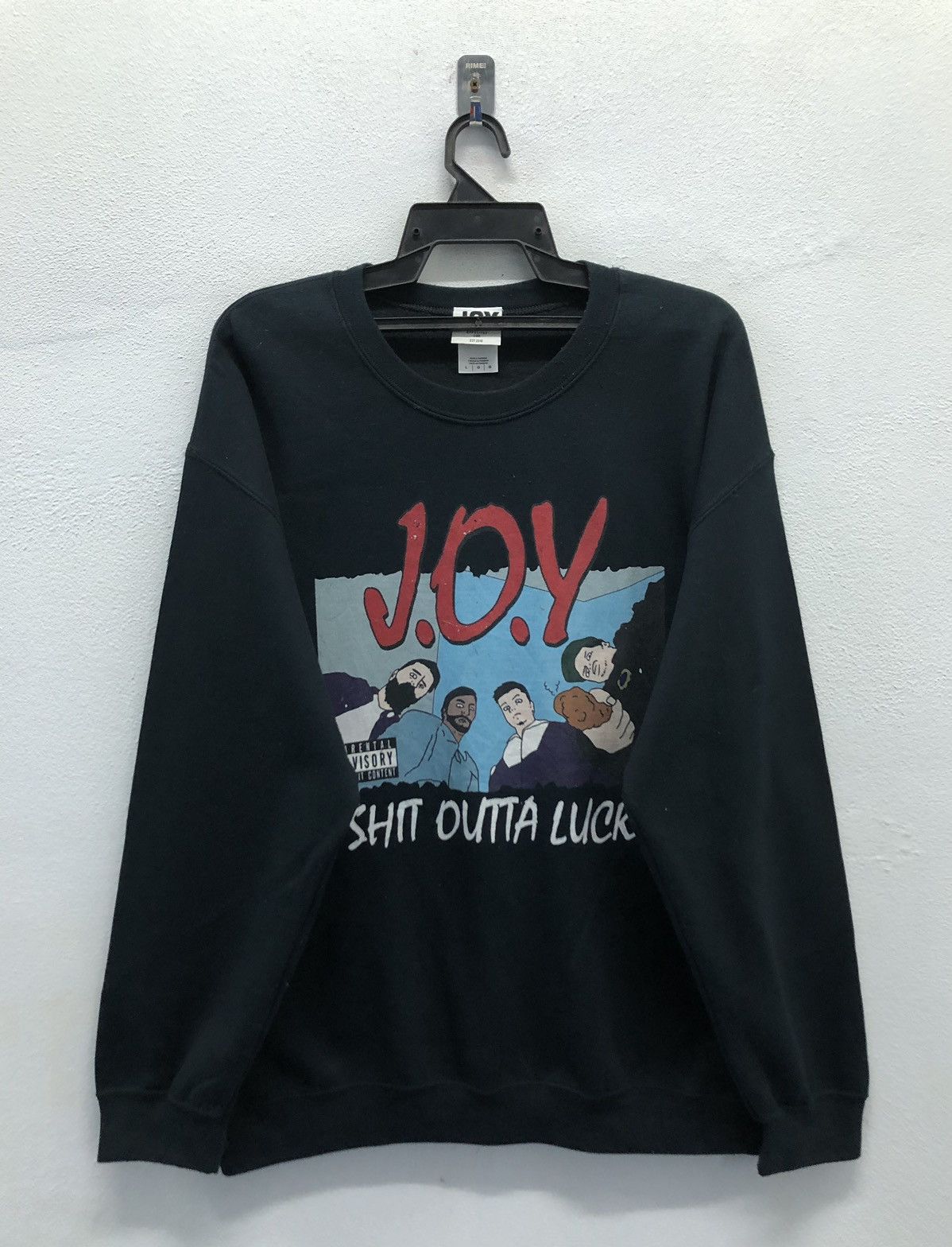 Band Tees × Gildan × Vintage Vintage band Joy "Shit Outta Luck" Sweatshirt Size US L / EU 52-54 / 3 - 1 Thumbnail