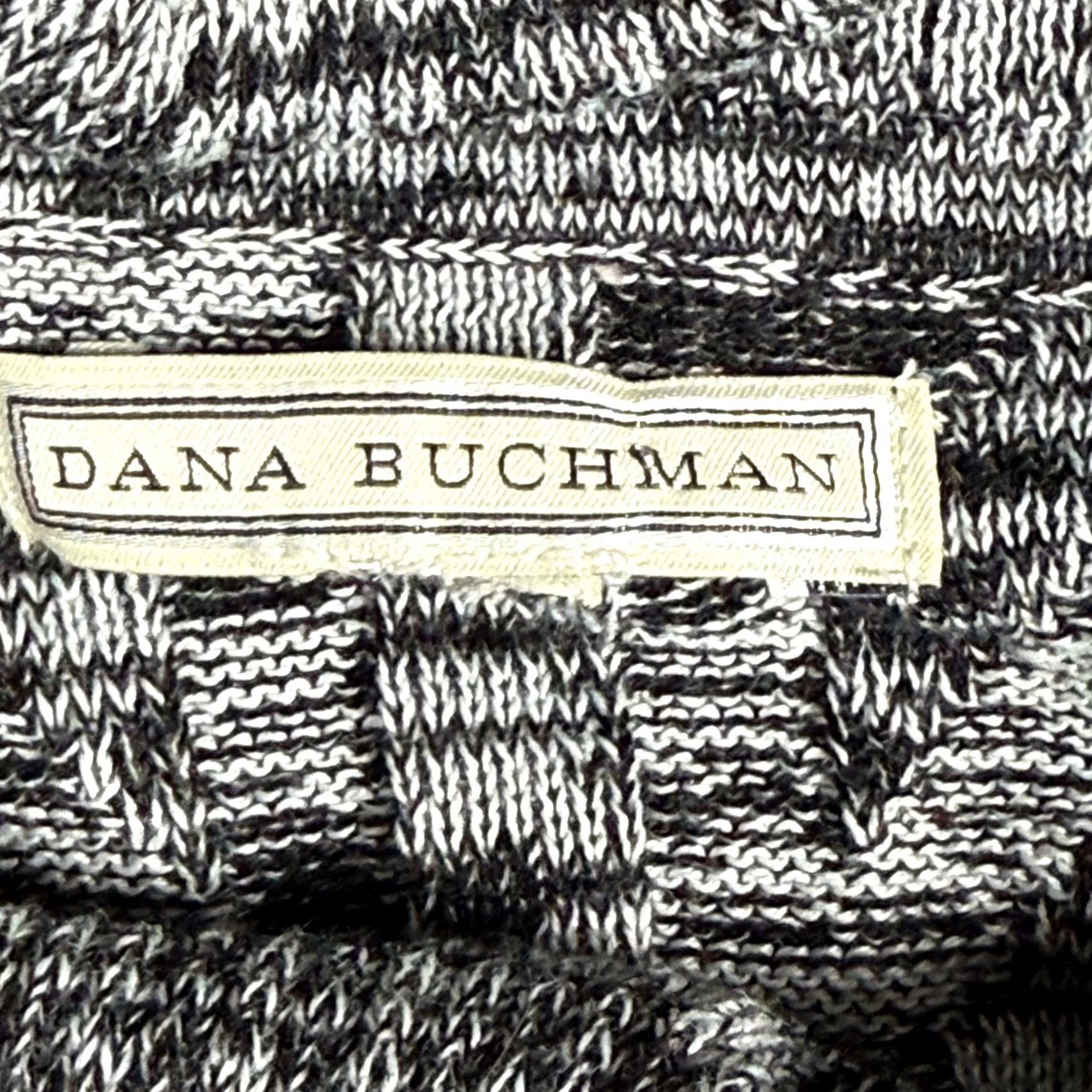 Vintage Dana Buchman Sweater Dress Womens Midi Knit Long Sleeve Turtleneck Black Gray Geometric Casual Fall Winter M Women Size M / US 6-8 / IT 42-44 - 4 Thumbnail