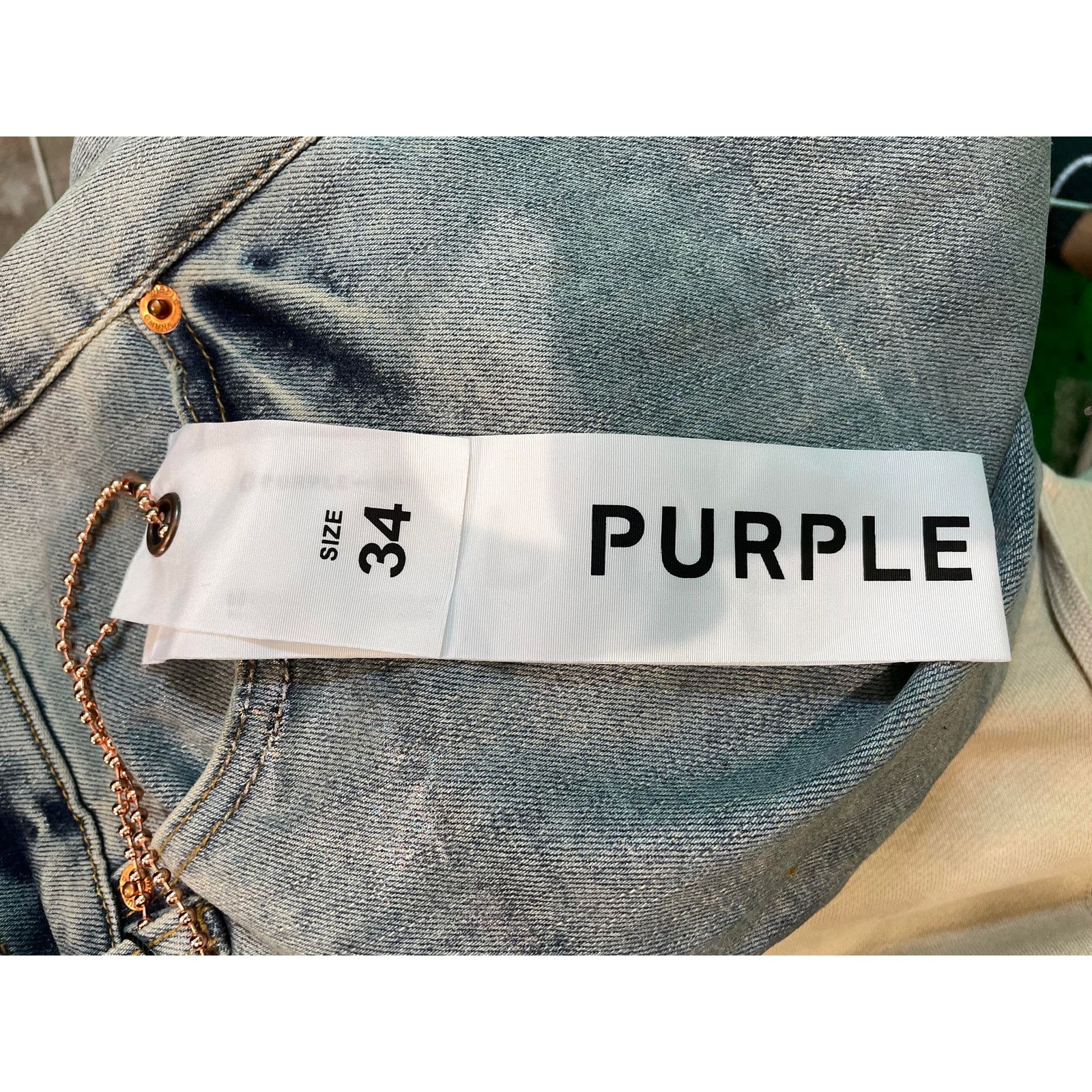 Purple Brand Purple Brand "Shine" Light Wash Blue Jeans Size US 34 / EU 50 - 7 Thumbnail