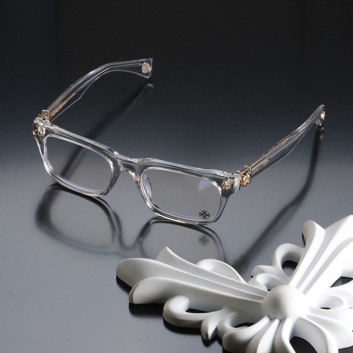 Chrome Hearts Bubba-a Cross Temple Metal Frame Round Sunglasses Eyewear Chrome Hearts Cross Temple Metal Frame Round Glasses BUBBA-A  main image 2