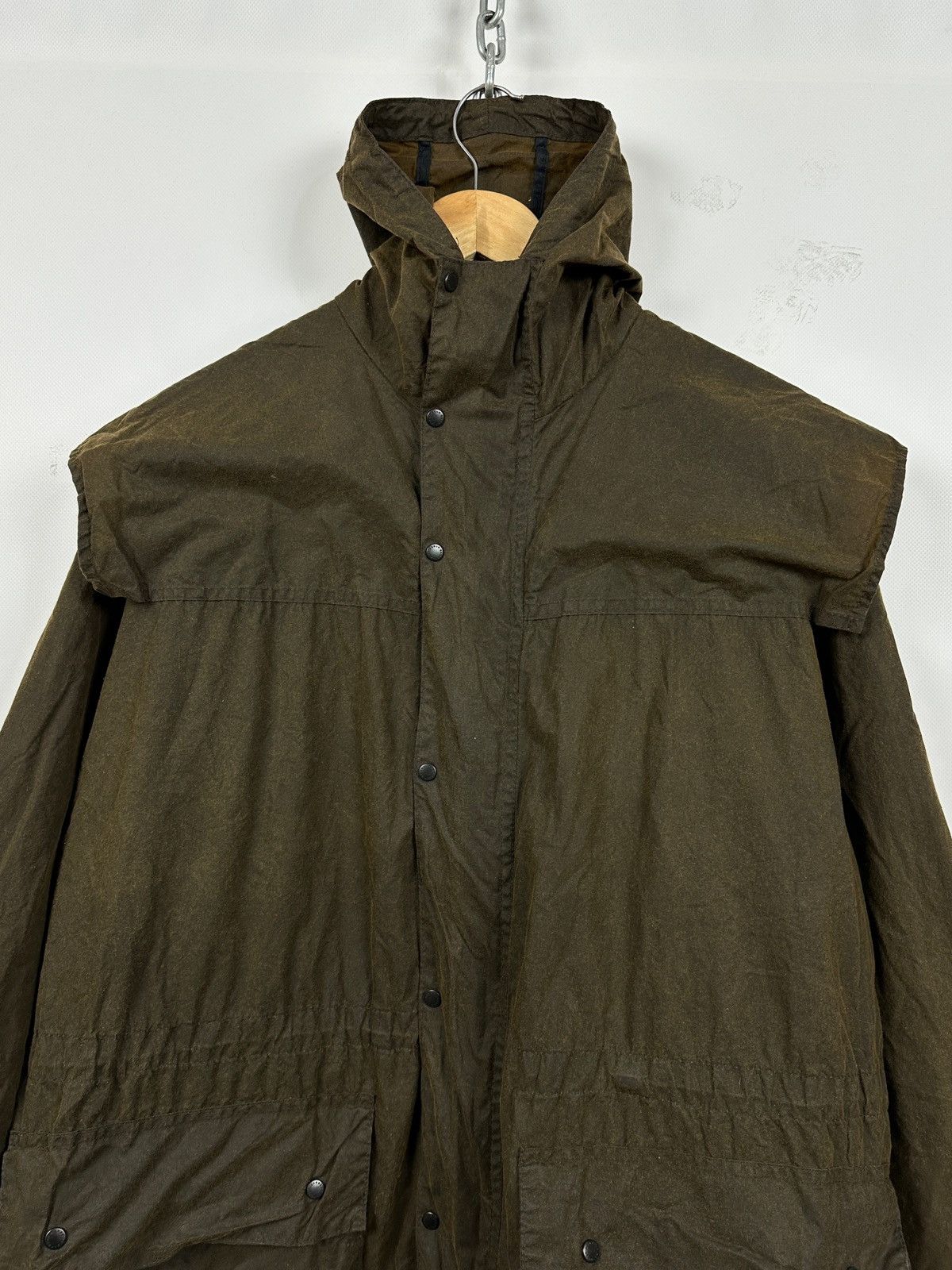 Barbour Vintage Barbour Waxed Durham Olive Green Coat Jacket Size US M / EU 48-50 / 2 - 5 Thumbnail