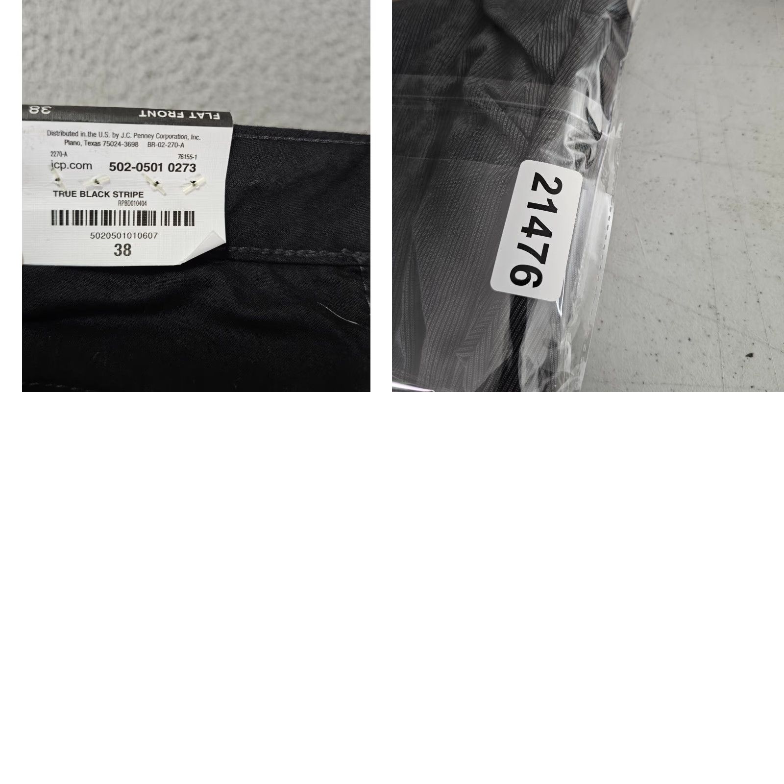 Liz Claiborne Claiborne Chino Shorts Mens 38 Black Stripe Cotton Flat Front 11" Inseam Easy Care Breathable Size US 38 / EU 54 - 8 Thumbnail
