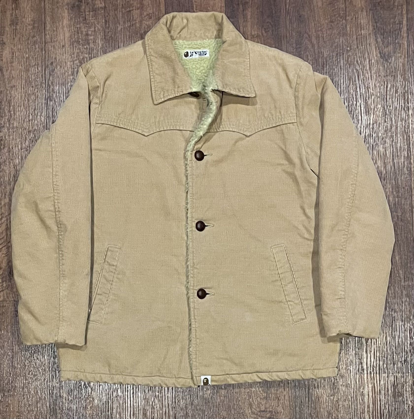 Bape Bape corduroy Sherpa lined bomber jacket coat Size US M / EU 48-50 / 2 - 1 Thumbnail