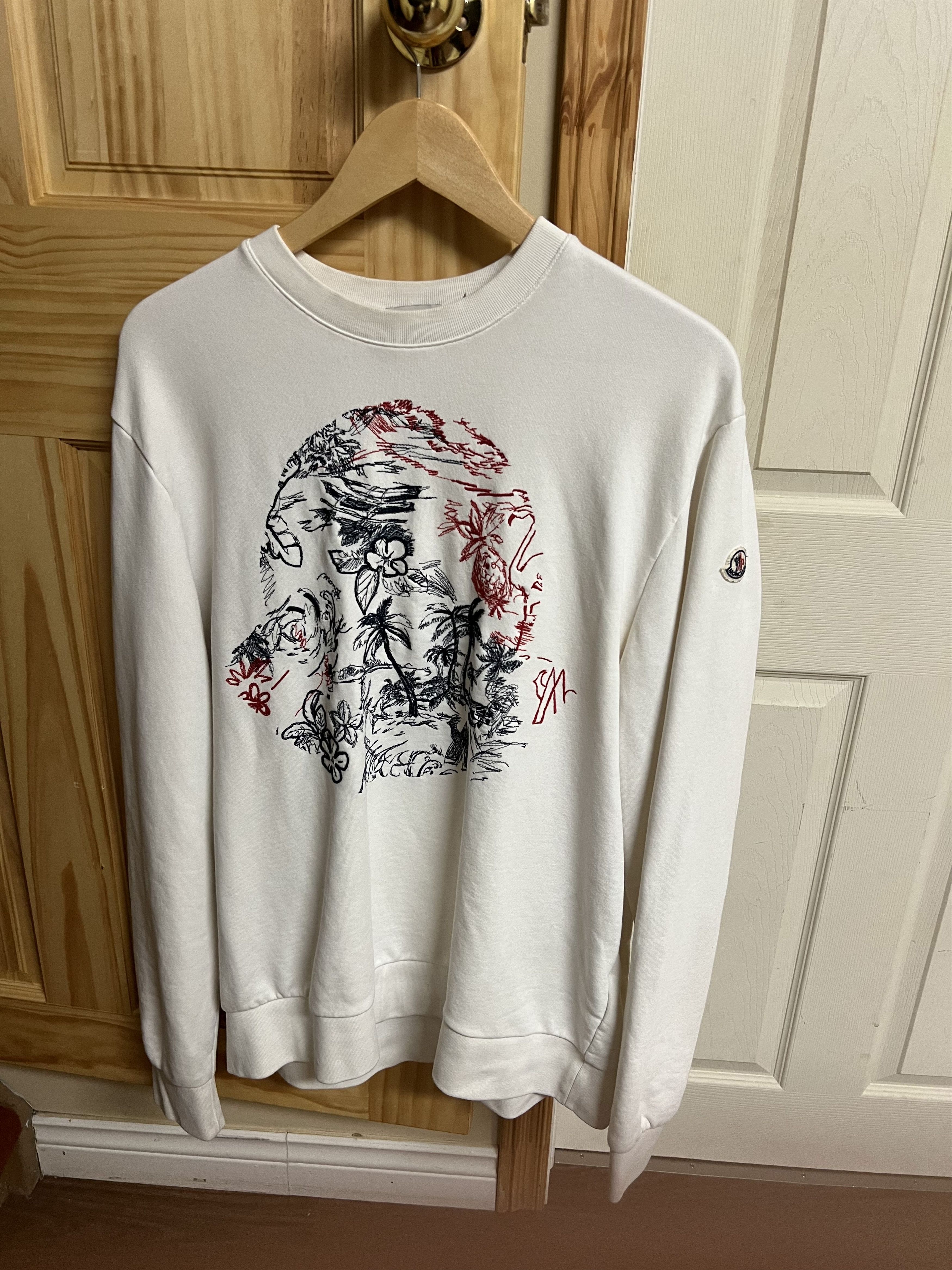 Moncler Moncler Embroidered Sweatshirt Size US M / EU 48-50 / 2 - 1 Thumbnail