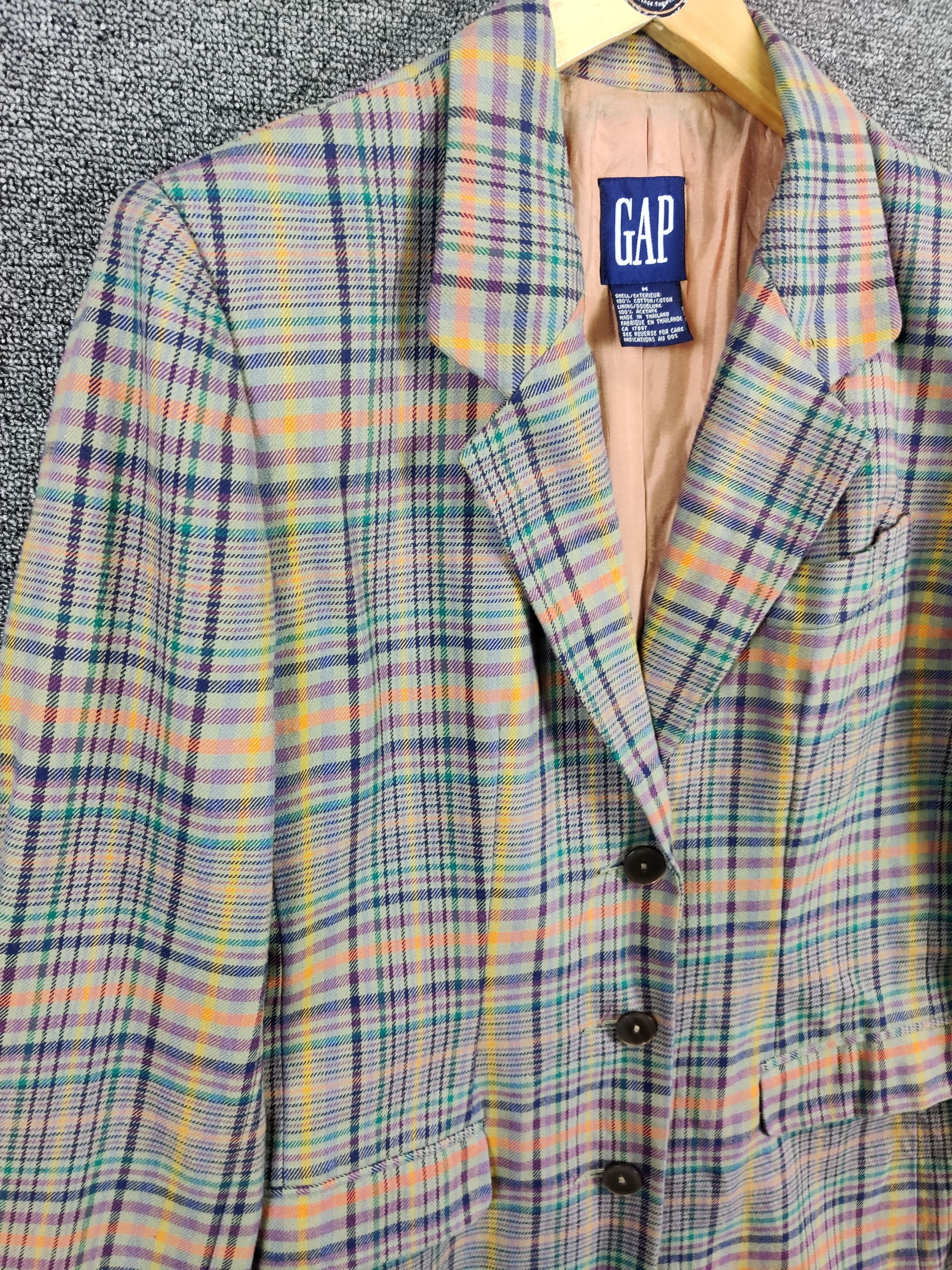 Gap Vintage Gap Checkered Single Breasted Balzer Coat Size US M / EU 48-50 / 2 - 6 Thumbnail