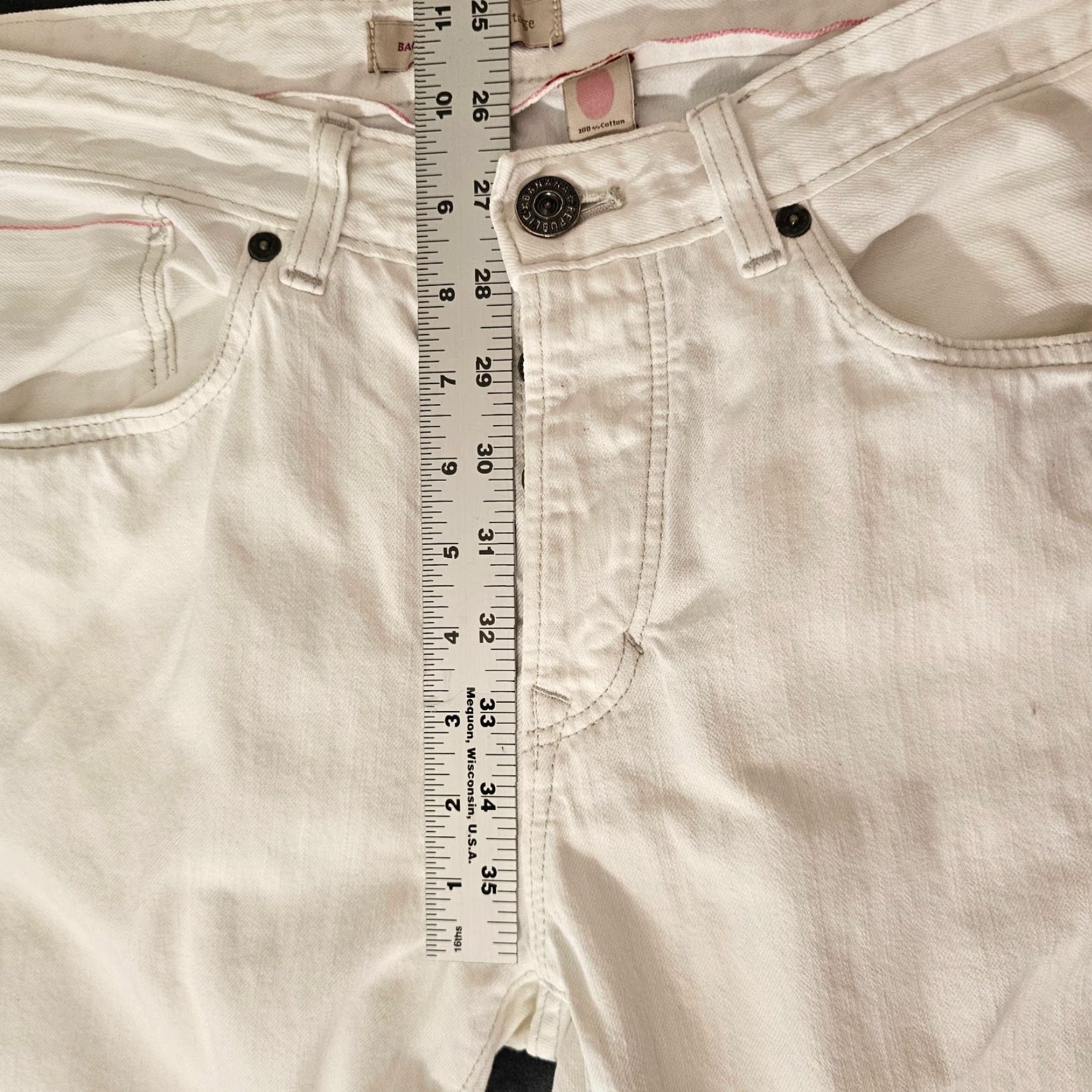 Banana Republic VINTAGE Banana Republic Straight Leg Jeans Men's 31 x 32 Heritage White Size US 31 - 6 Thumbnail