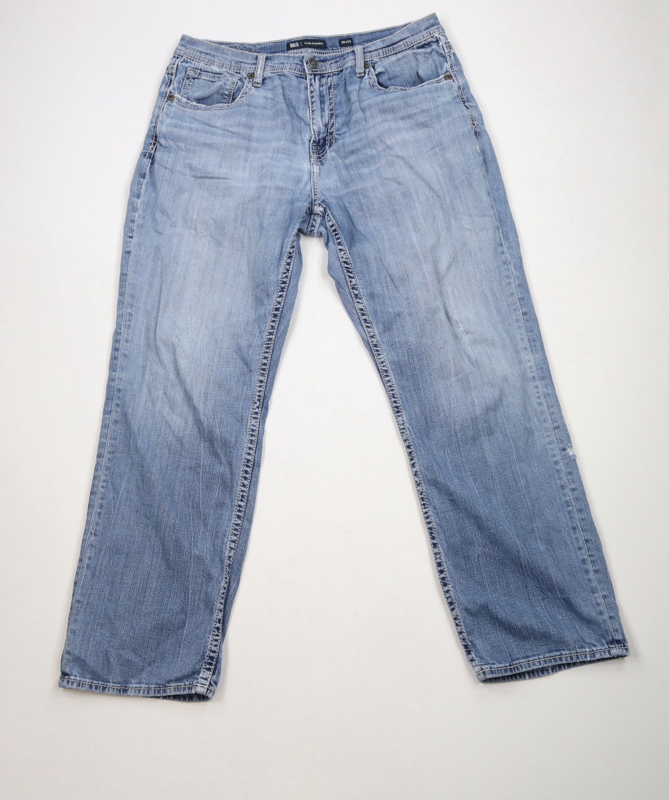 Vintage Buckle BKE Thick Stitch Tyler Straight Leg Denim Jeans Blue Size US 36 / EU 52 - 1 Thumbnail
