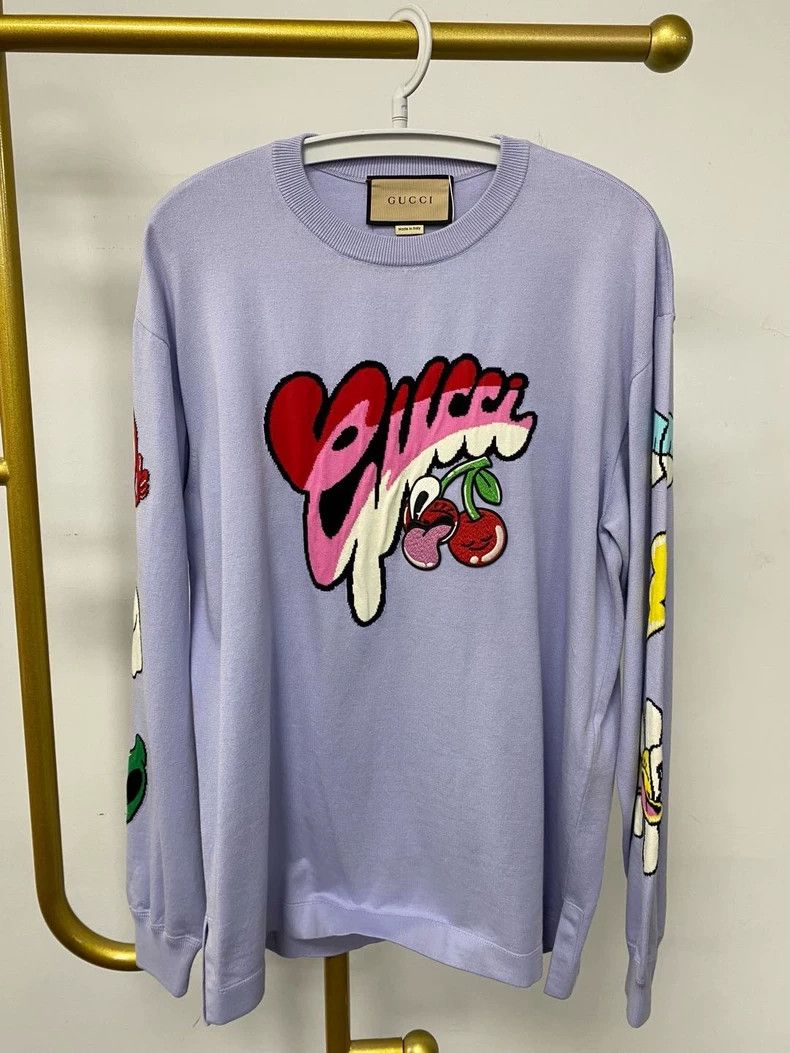 Gucci Gucci FW24 Cartoon Logo Letter Pattern Embroidery Round Nec Size US XS / EU 42 / 0 - 1 Thumbnail