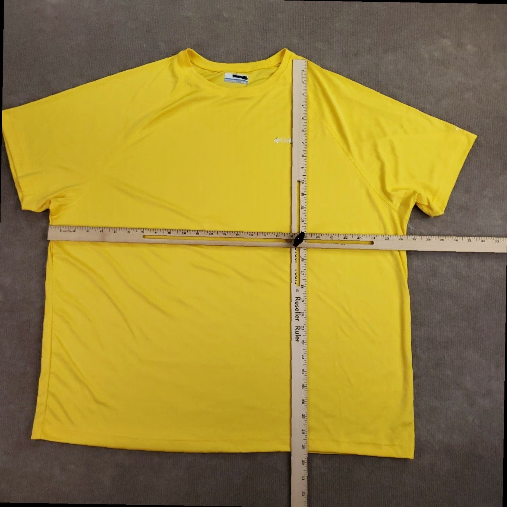 Vintage Columbia PFG Shirt Mens XL Yellow Short Sleeve Crew Neck Wicking Size US XL / EU 56 / 4 - 2 Thumbnail