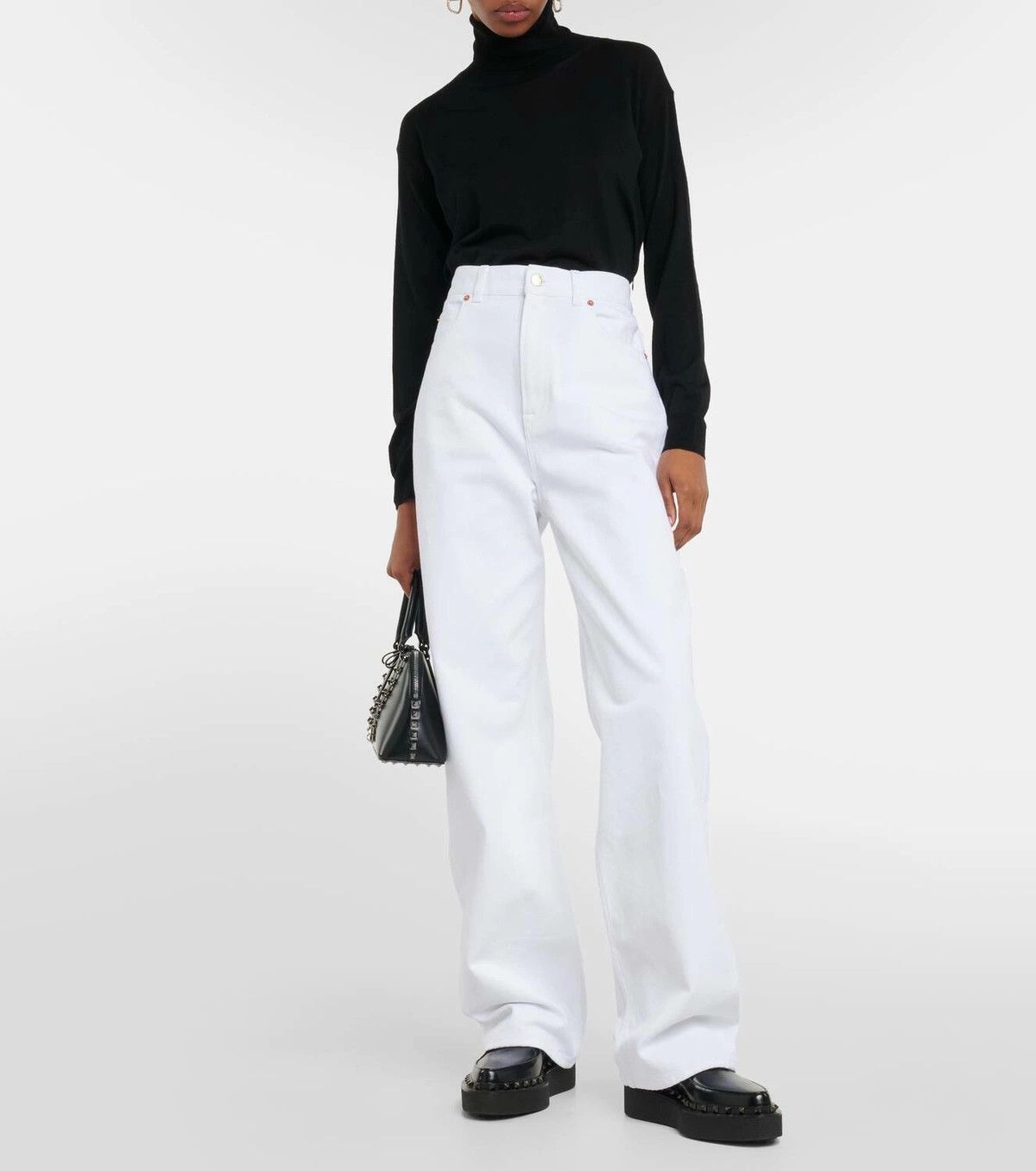 Valentino o1y0326 Denim Pant in White Size 29" - 4 Thumbnail