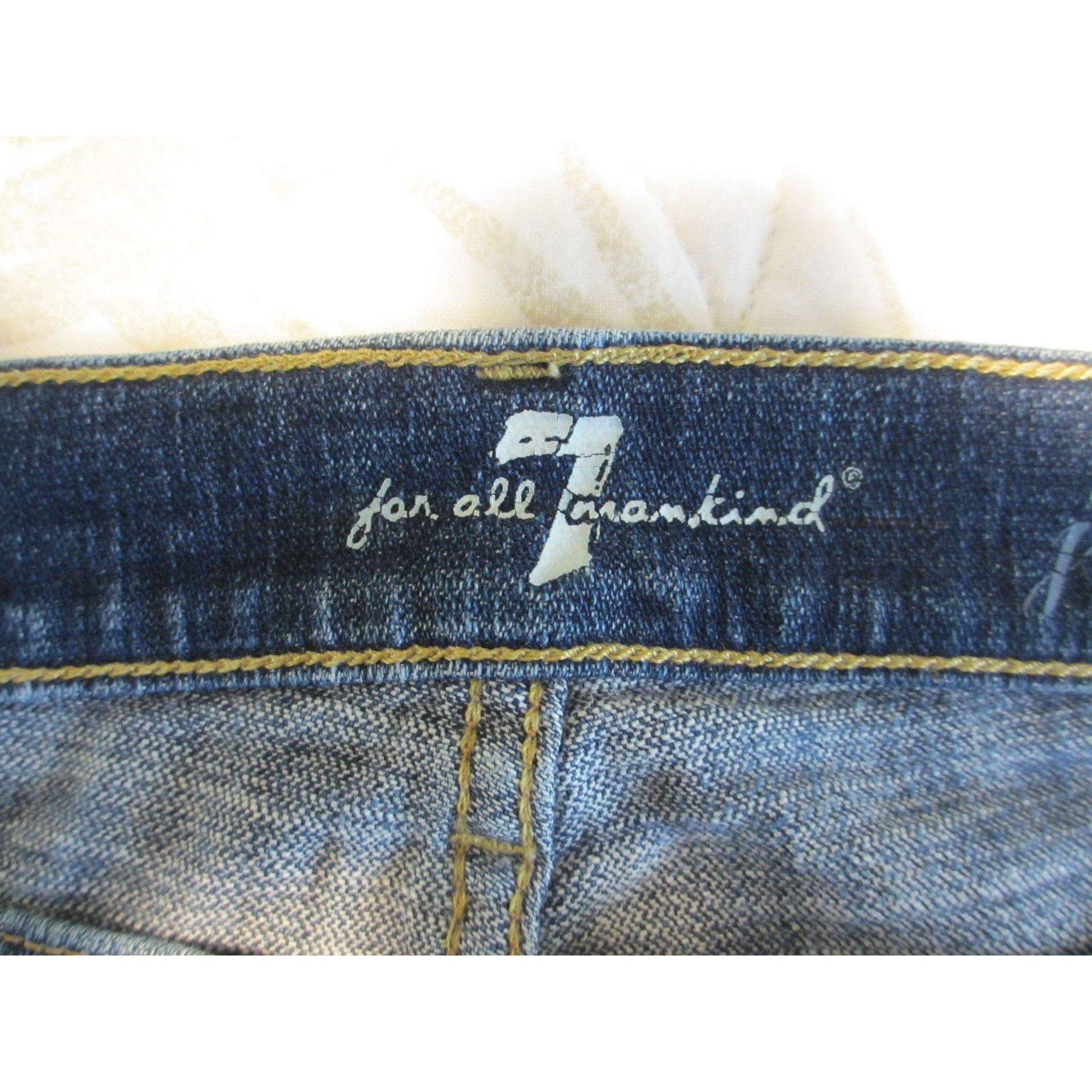 7 For All Mankind 7 FOR ALL MANKIND JOSEFINA SKINNY BOYFRIEND JEANS SIZE 32 Size 32" / US 10 / IT 46 - 4 Thumbnail
