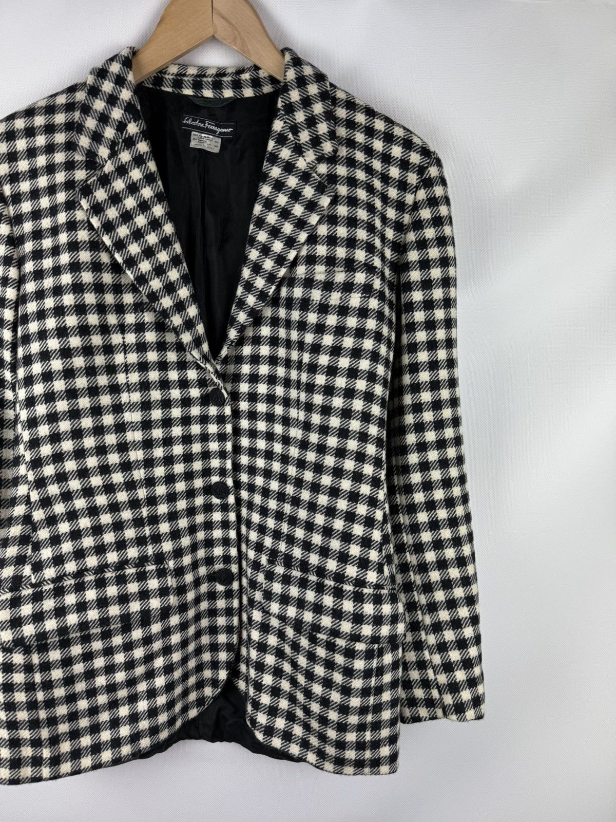 Salvatore Ferragamo Salvatore Ferragamo VTG Plaid Wool Cashmere Blazer Jacket Size M / US 6-8 / IT 42-44 - 3 Thumbnail