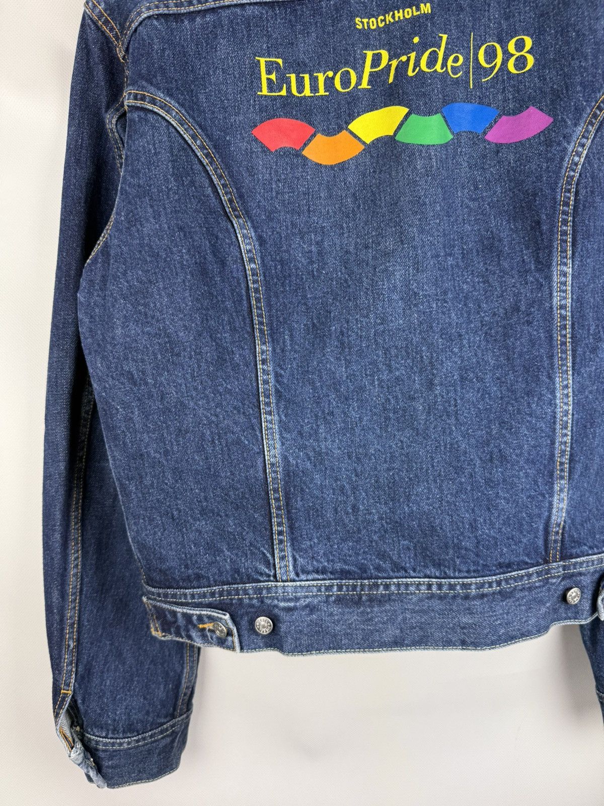 Diesel Diesel Vintage Unisex Euro Pride 98 Denim Trucker Jacket Size US L / EU 52-54 / 3 - 20 Thumbnail