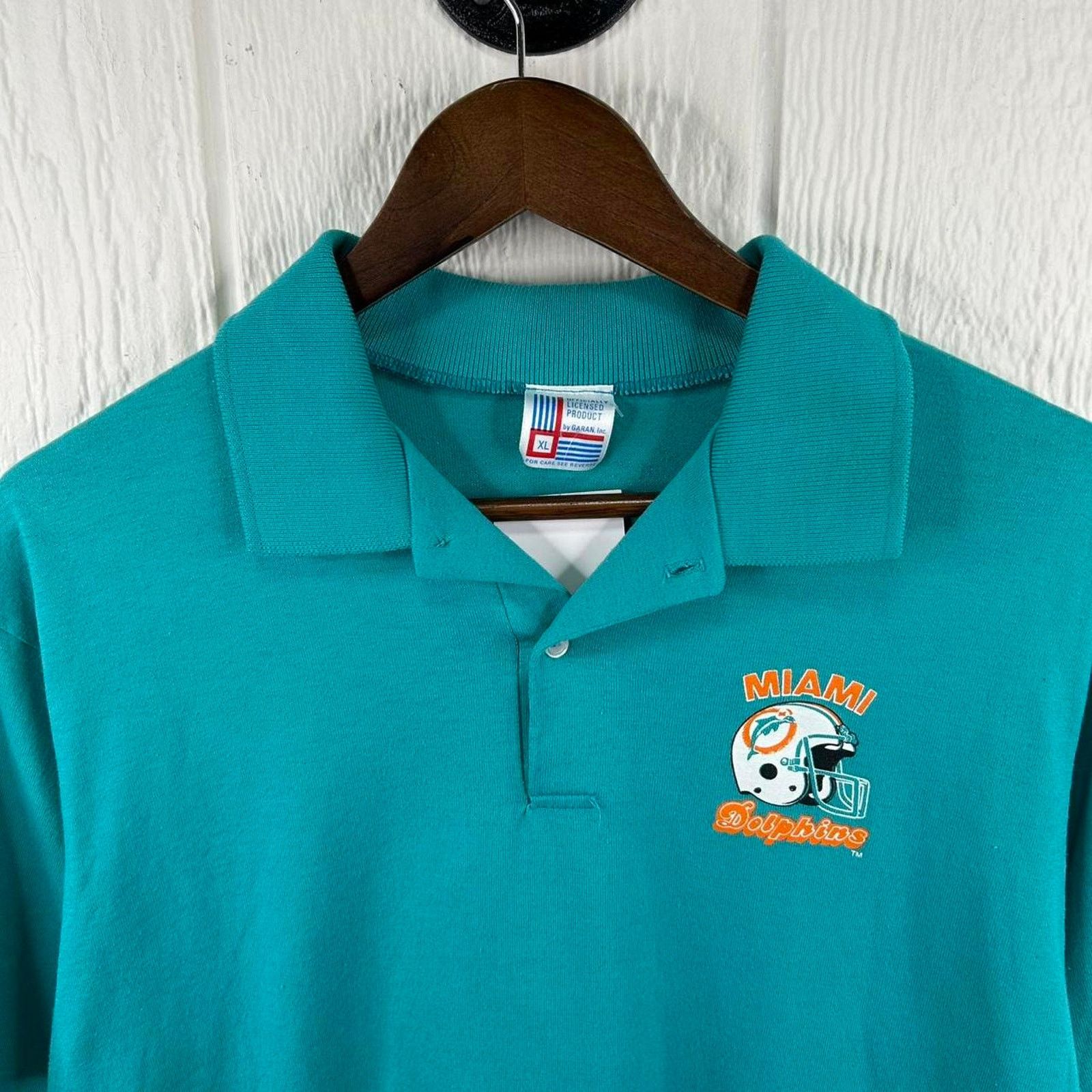NFL Vintage 90’s Miami Dolphins NFL Polo Shirt Size X-Large Size US XL / EU 56 / 4 - 3 Thumbnail