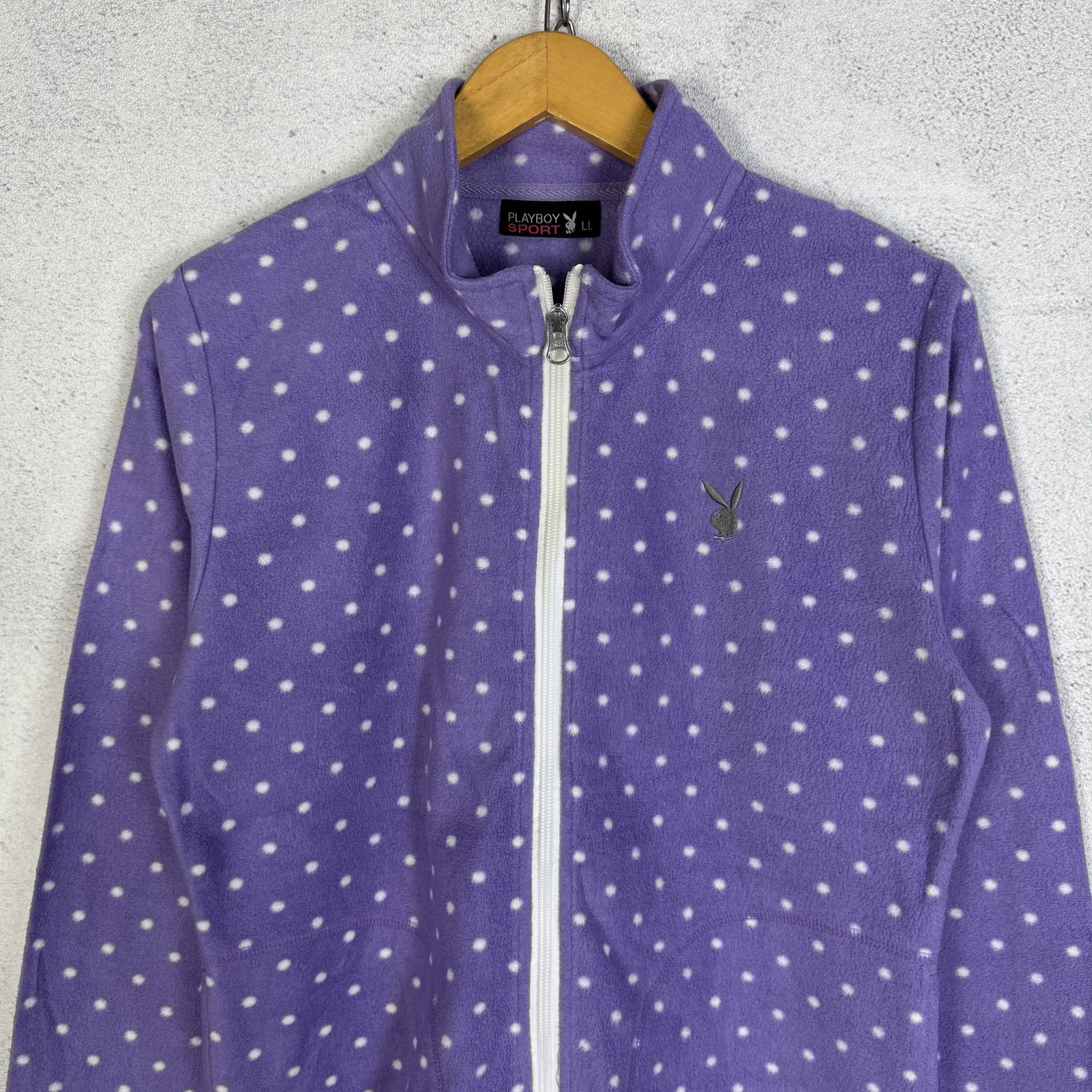 Playboy Y2K Playboy Zip Up Fleece Jacket Polkadot Size M / US 6-8 / IT 42-44 - 3 Thumbnail
