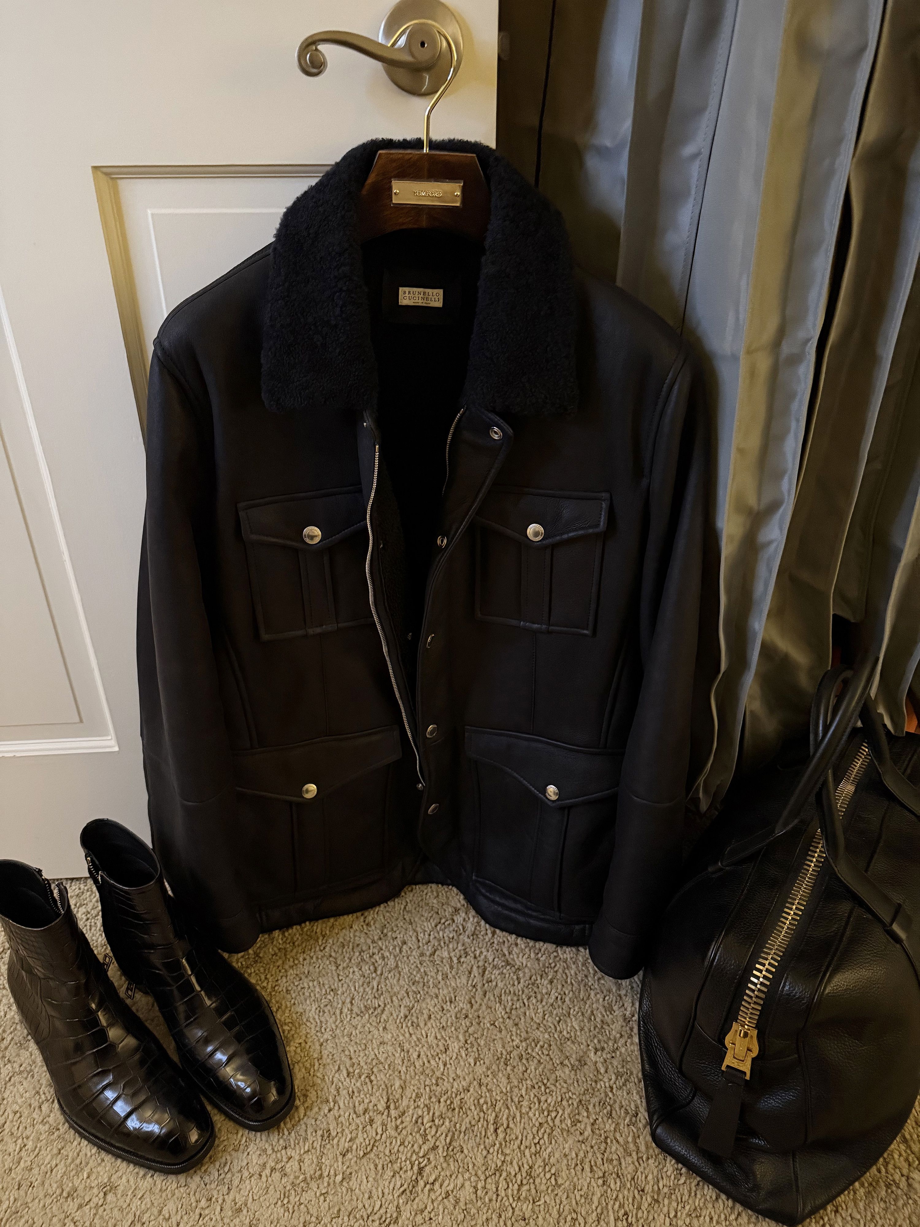 Brunello Cucinelli A Menswear Grail, Ultra-Rare $15,000 Full Shearling Jacket Size US M / EU 48-50 / 2 - 10 Thumbnail