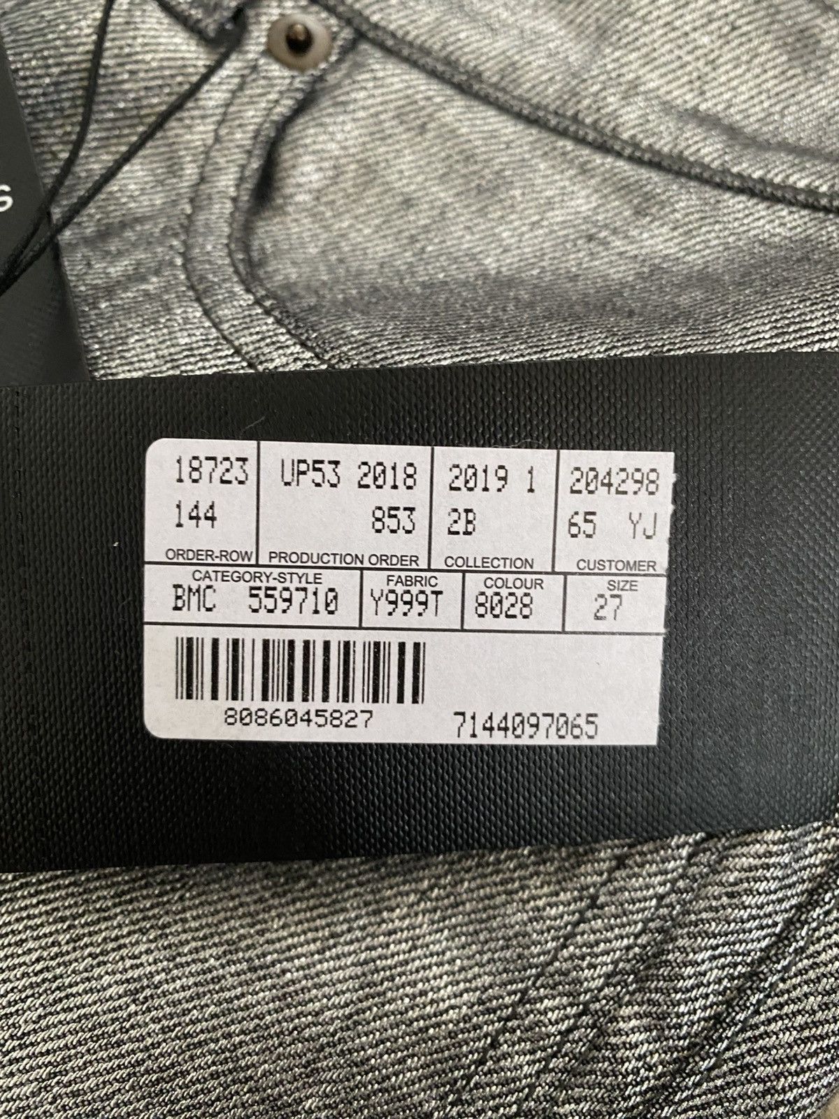 Saint Laurent Paris SLP - SS19 Silver Coat Jeans Size US 28 / EU 44 - 5 Thumbnail