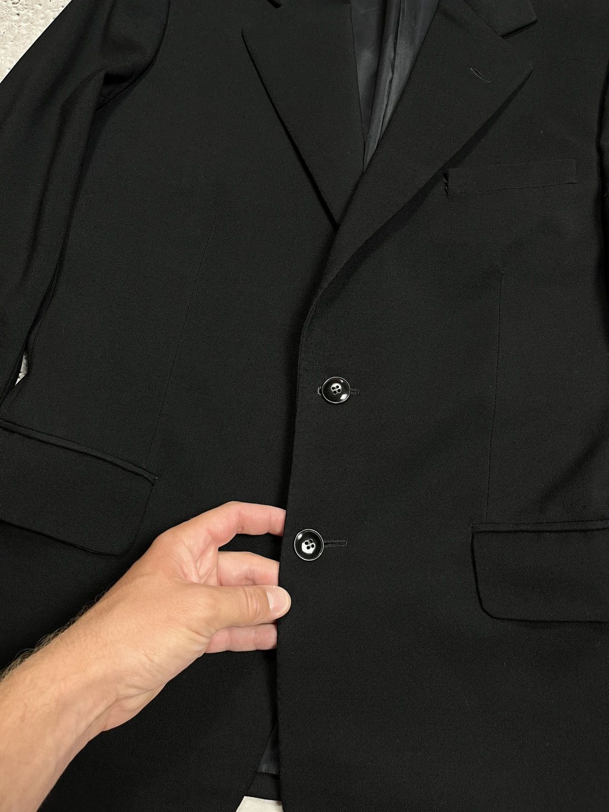 Other Ludwig & Schirmer Heavy Vintage Black Wool Blazer Austria Size 42R - 6 Thumbnail